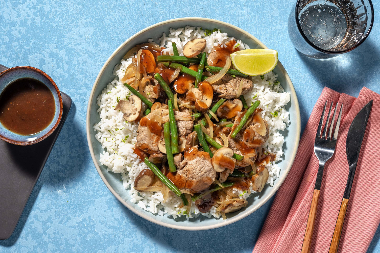 Stir Fry Schweinefilet mit Soja-Pflaumensoße