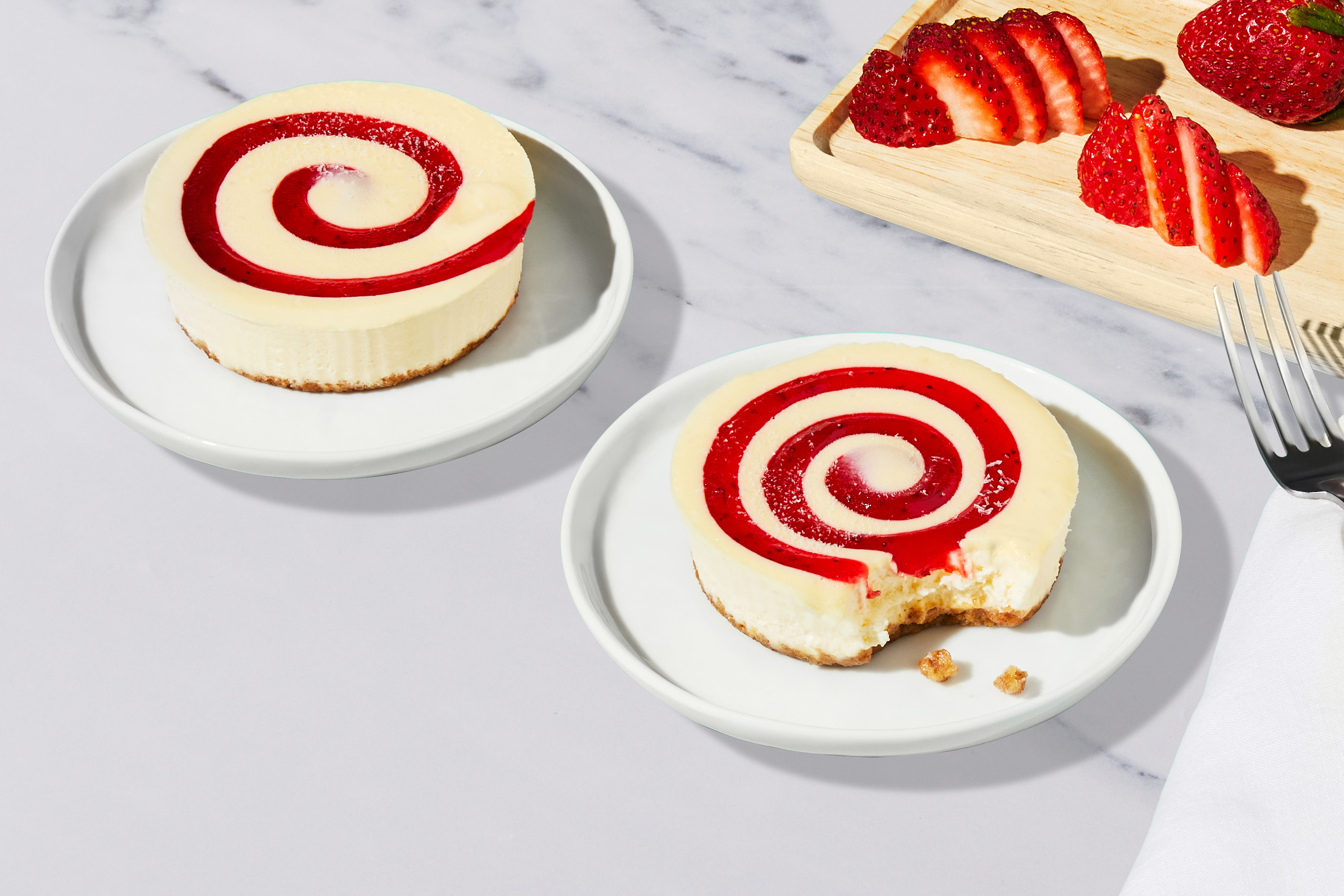 Strawberry Swirl Cheesecake