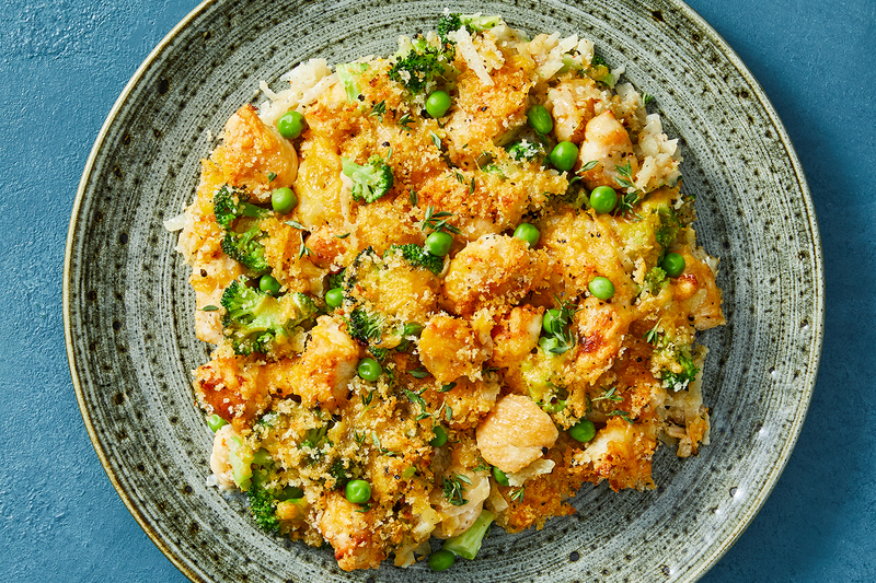 Casserole crémeuse au poulet, au brocoli et aux pommes de terre