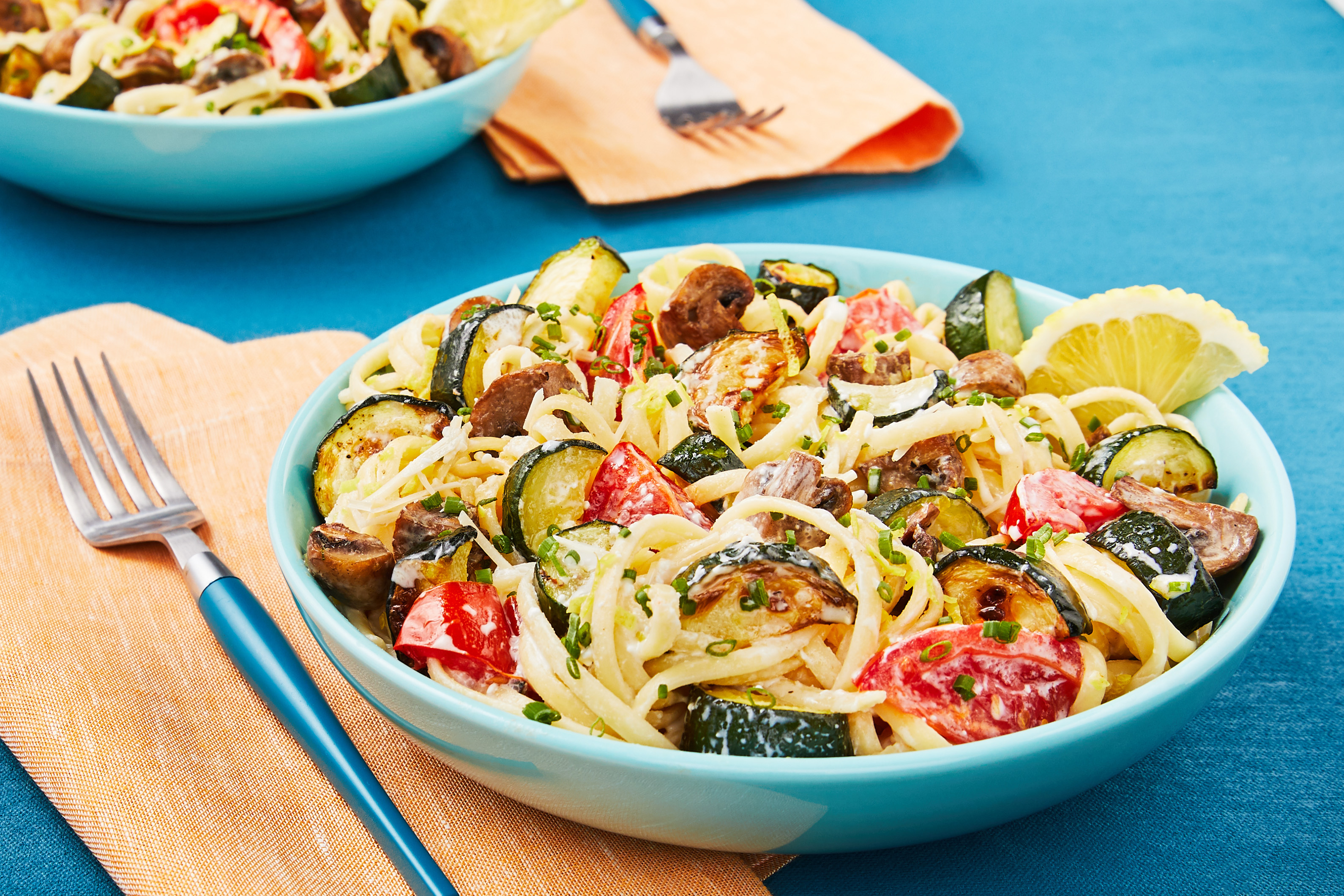 Farmers Market Linguine with Chicken