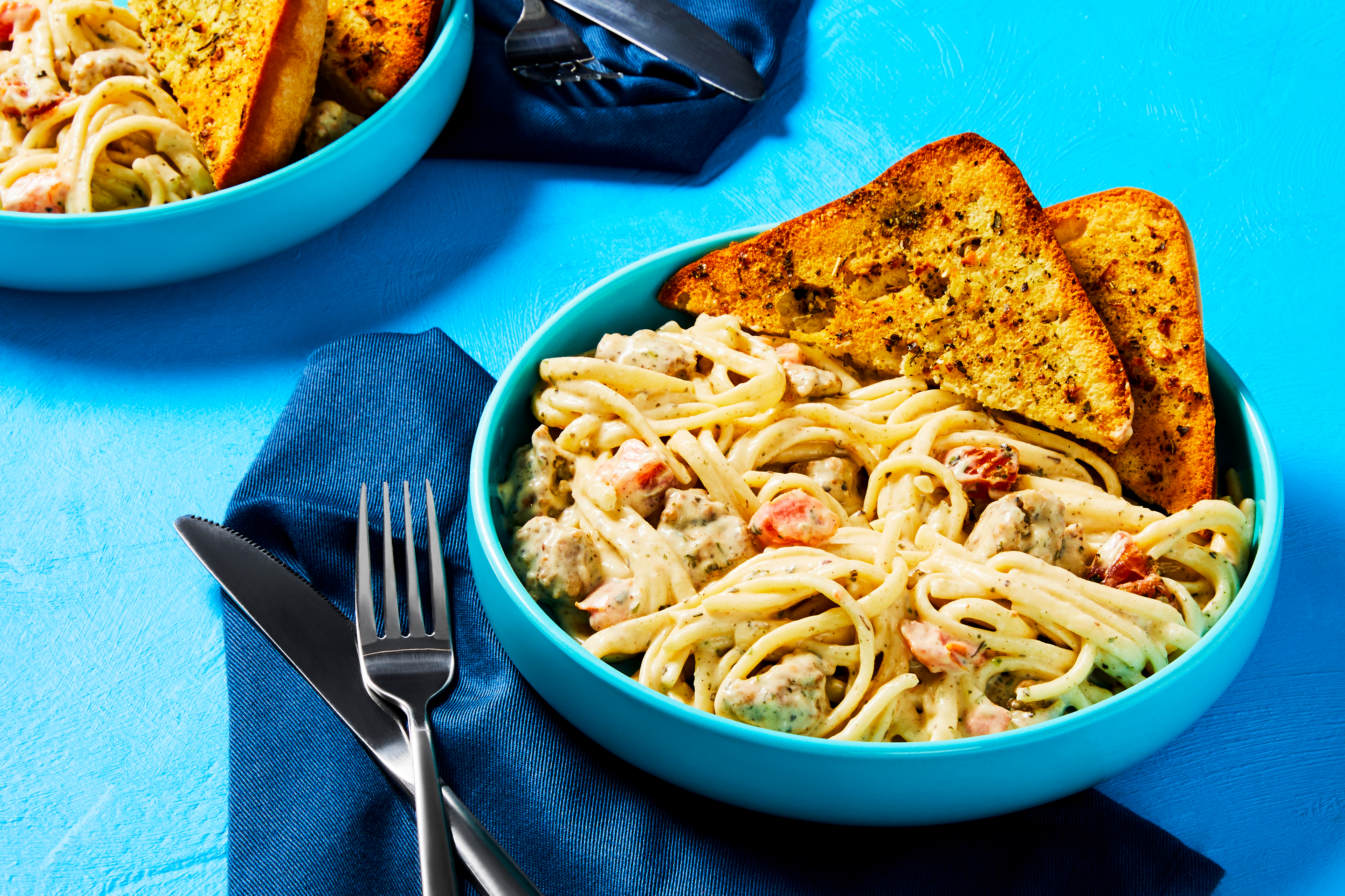 Tomato & Pork Sausage Linguine