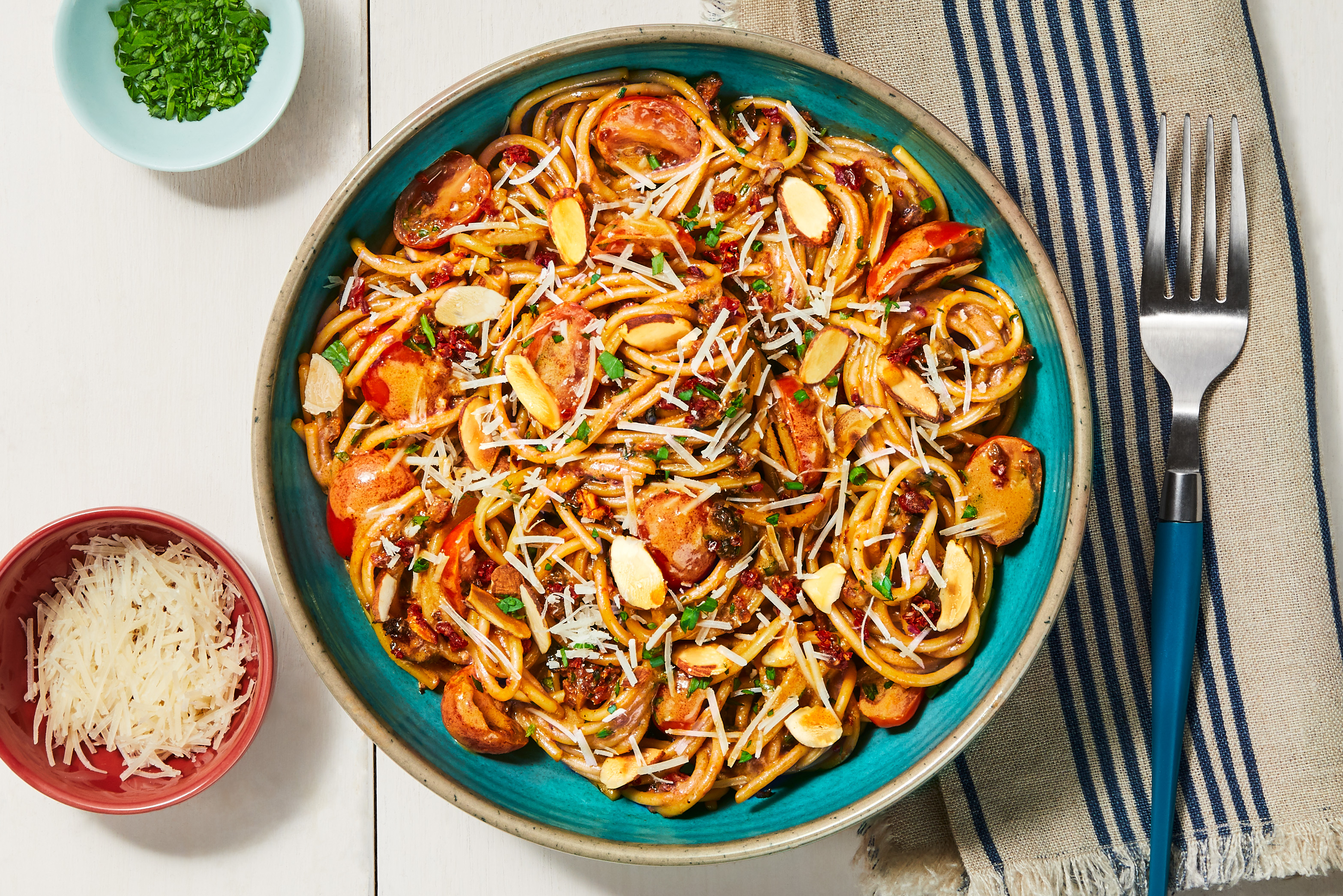 Shrimp & Sun-Dried Tomato Spaghetti