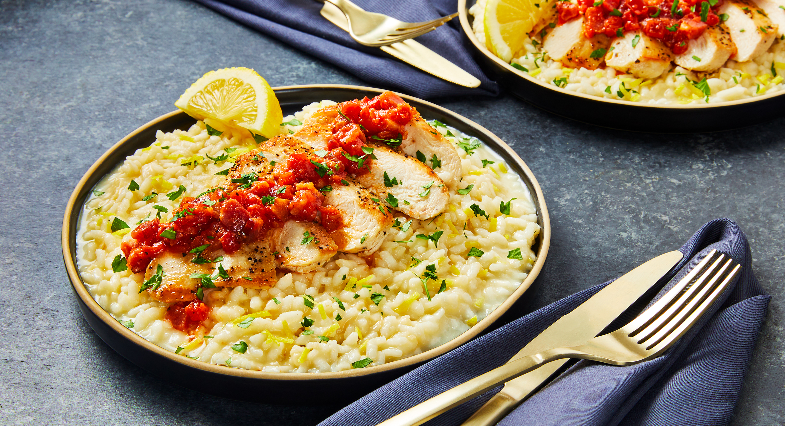 Lemon Herb Risotto With Chicken