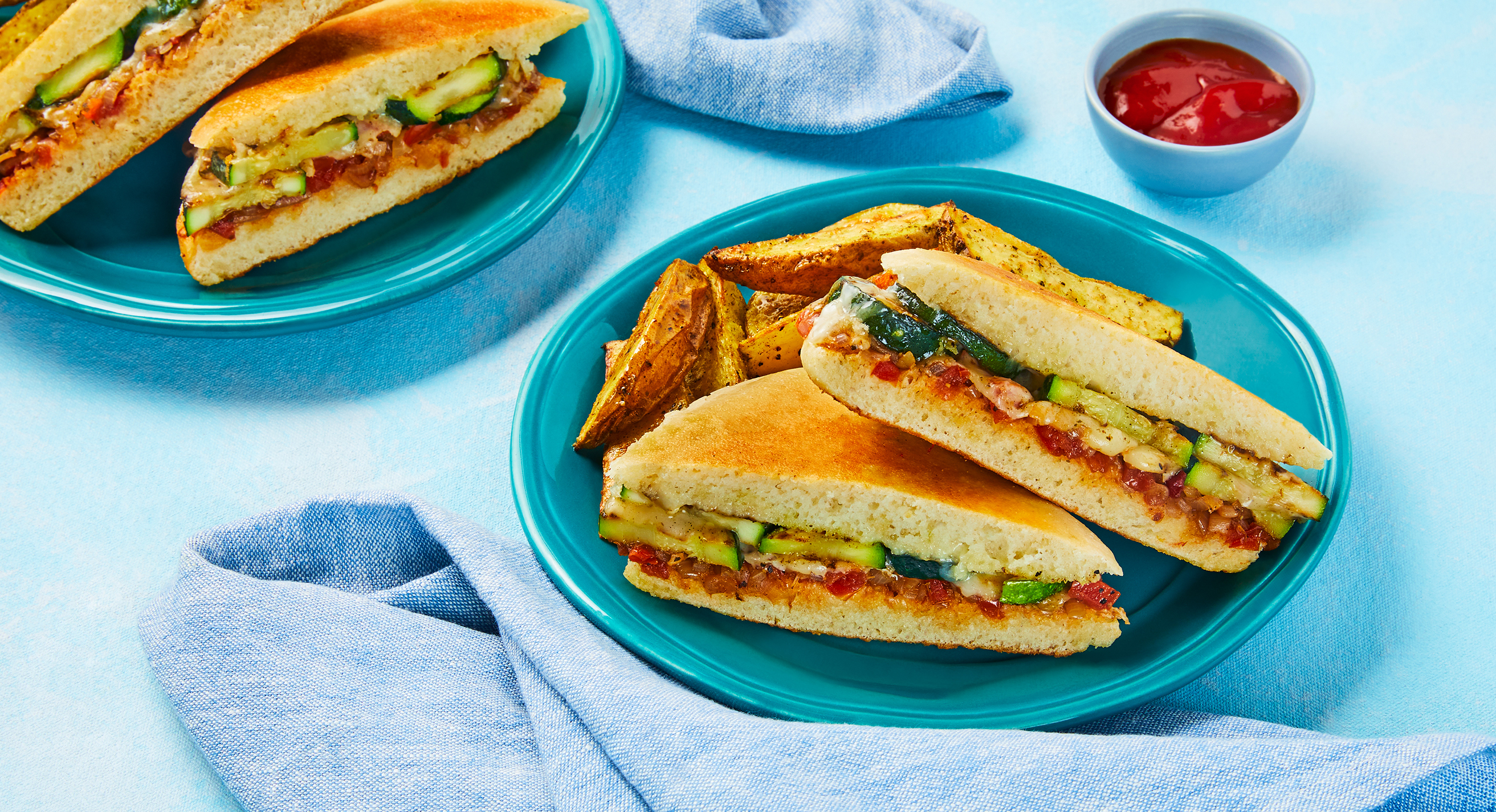 Melty Mozz, Tomato Jam & Zucchini Panini