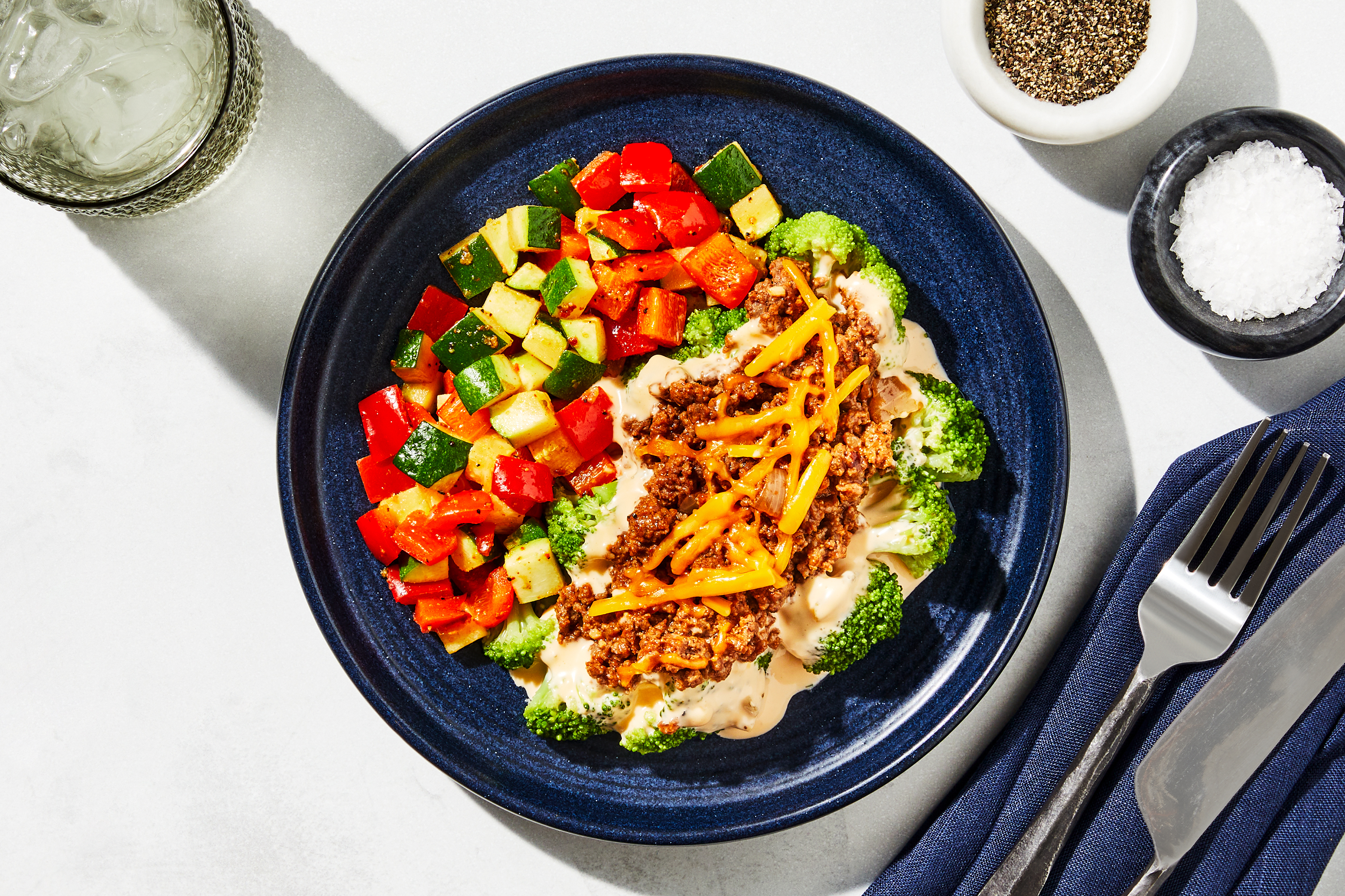 Broccoli Cheddar Ground Beef