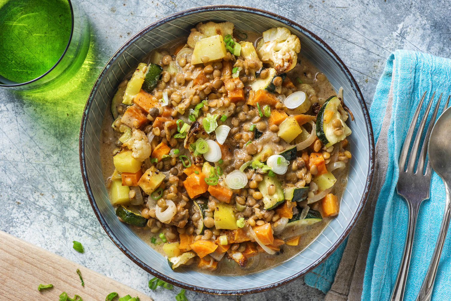 Veganes buntes Curry