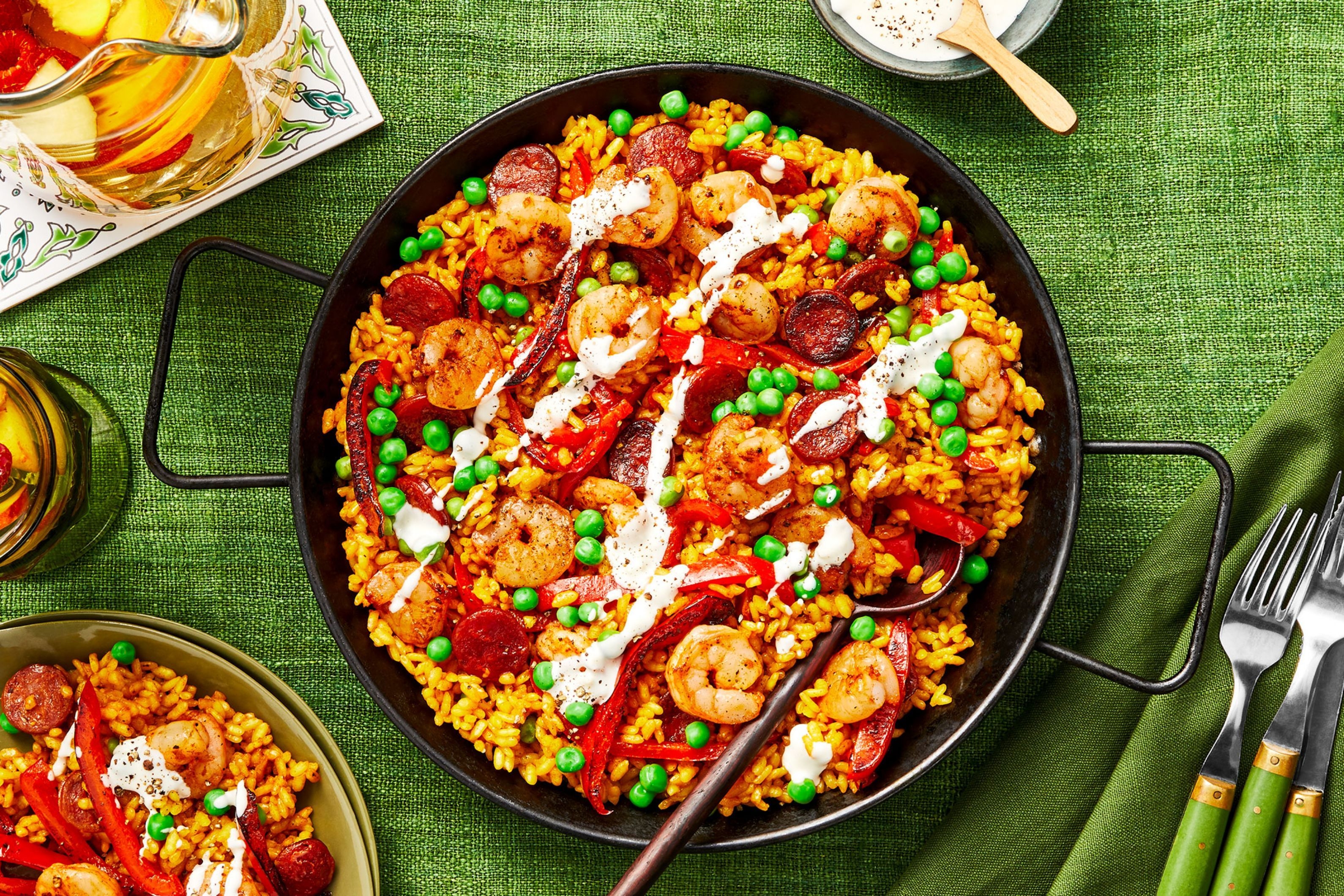 Shrimp & Chorizo Rice Skillet
