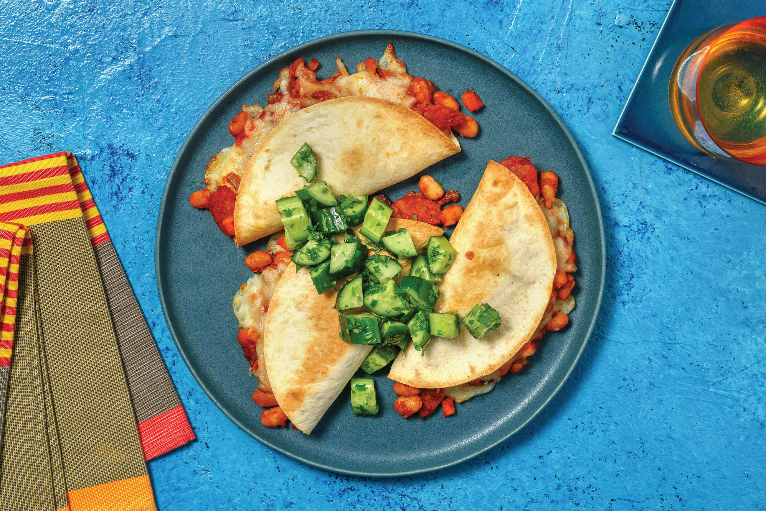 Easy Chorizo & Bean Quesadillas