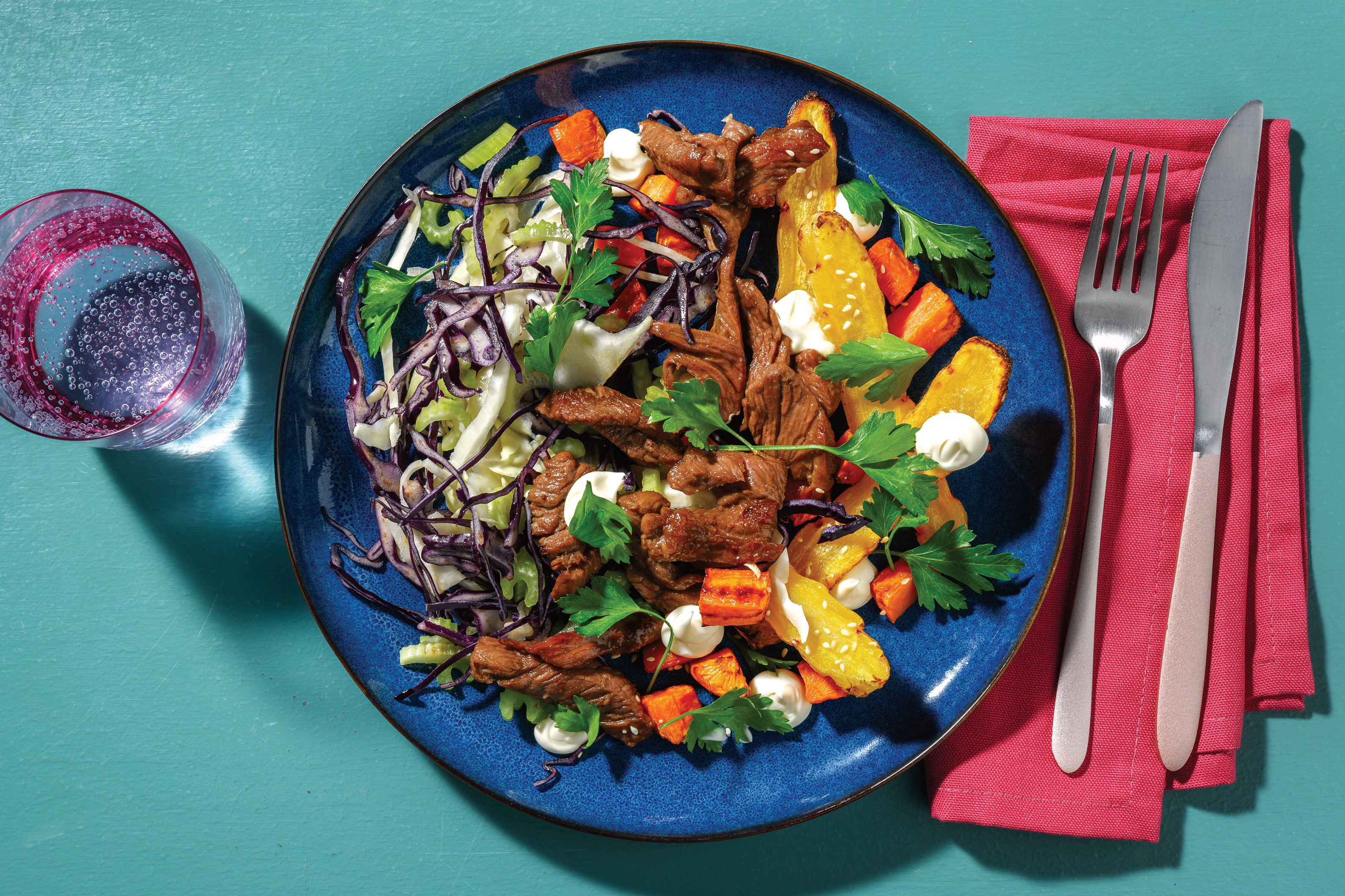 Sweet Soy Double Beef & Pumpkin Nourish Bowl