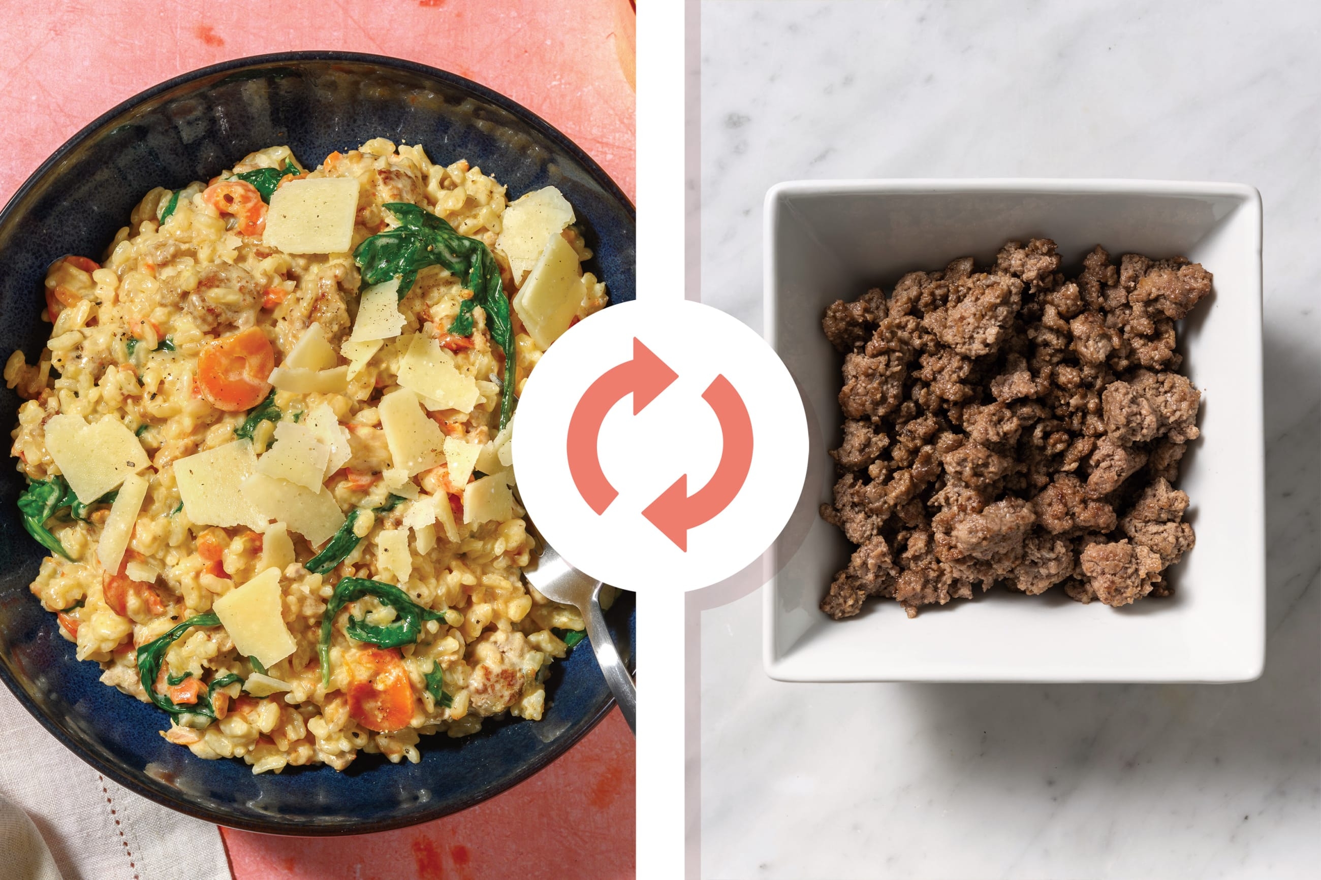 Creamy Beef & Silverbeet Risotto