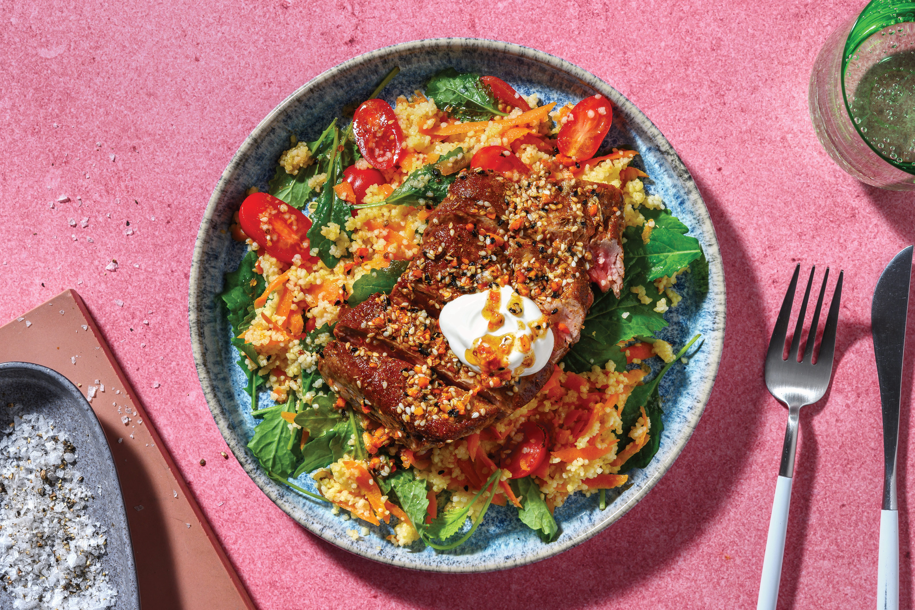 Middle Eastern Dukkah Beef & Baby Kale