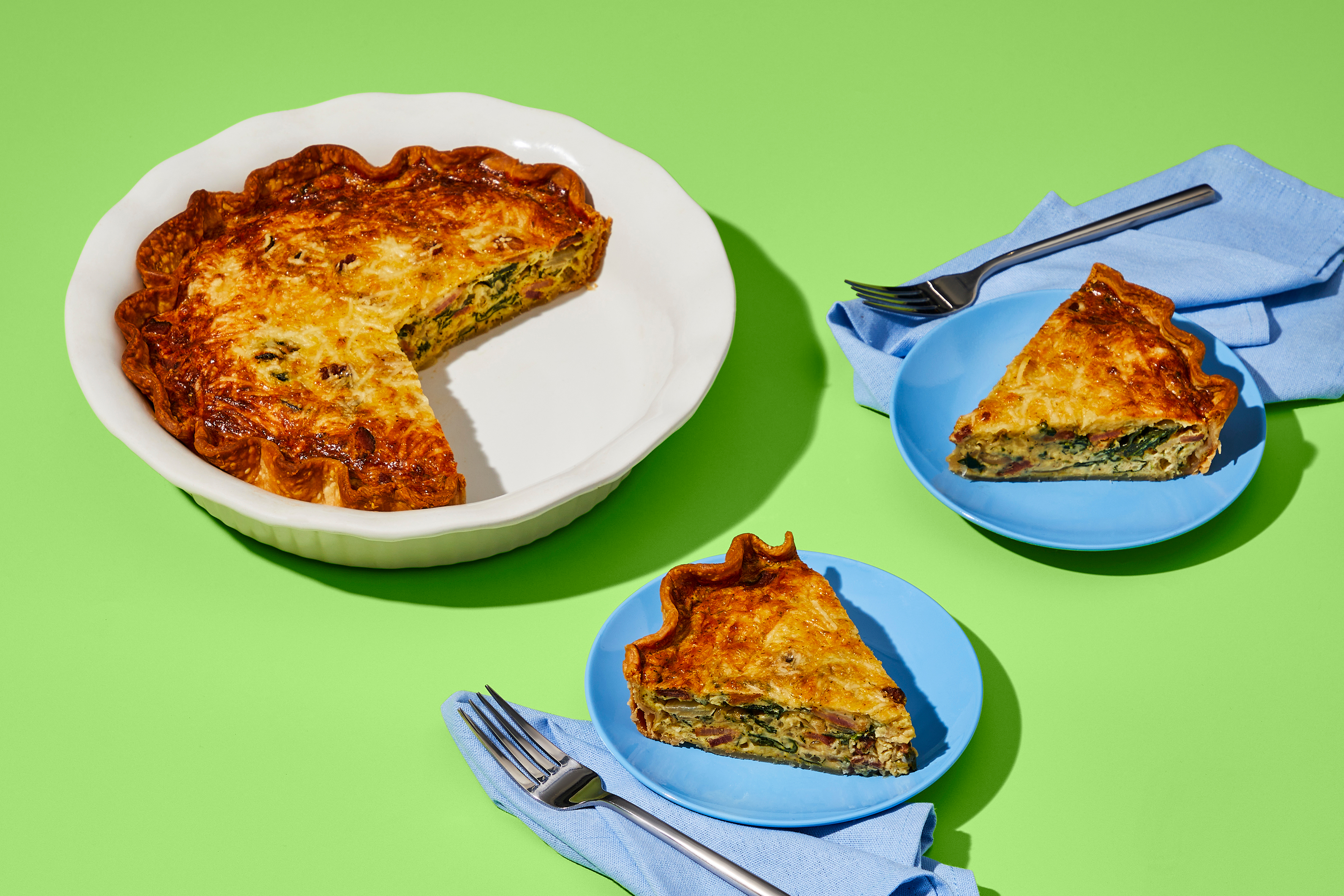Garden Ranch Spinach & Bacon Quiche