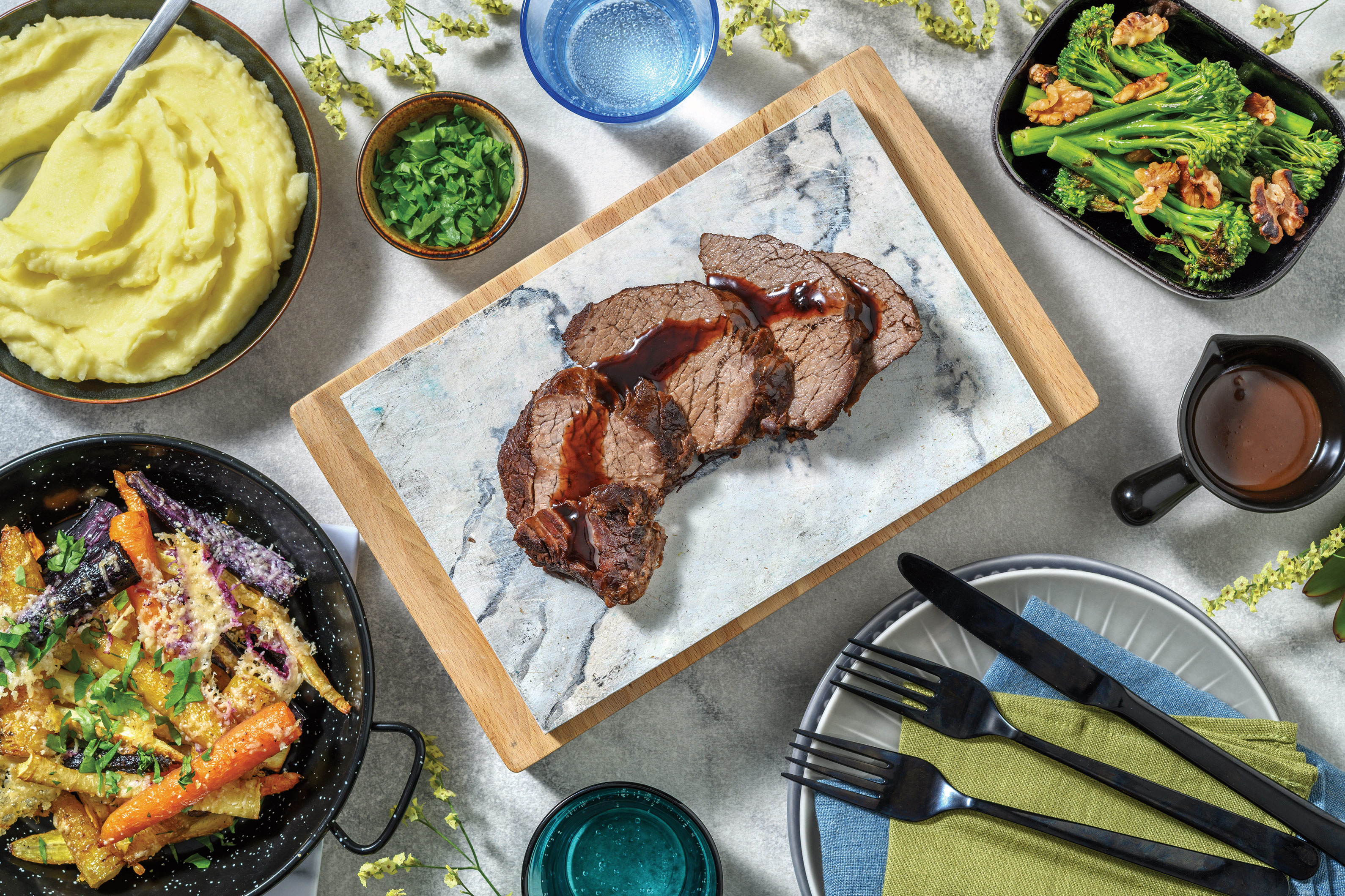 Balsamic Cherry-Glazed Beef Brisket & Mash