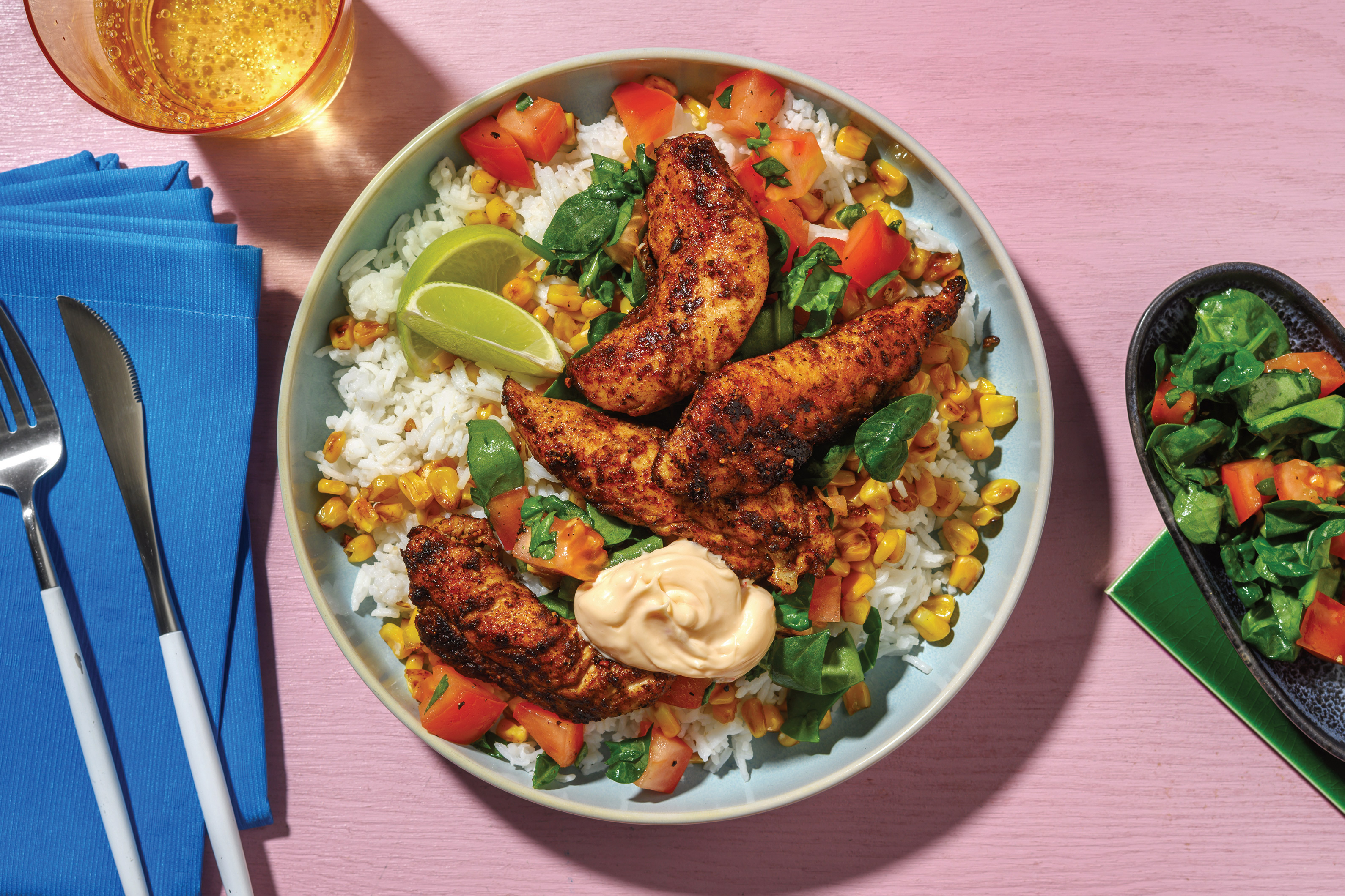 Peri-Peri Chicken & Charred Corn Rice Bowl