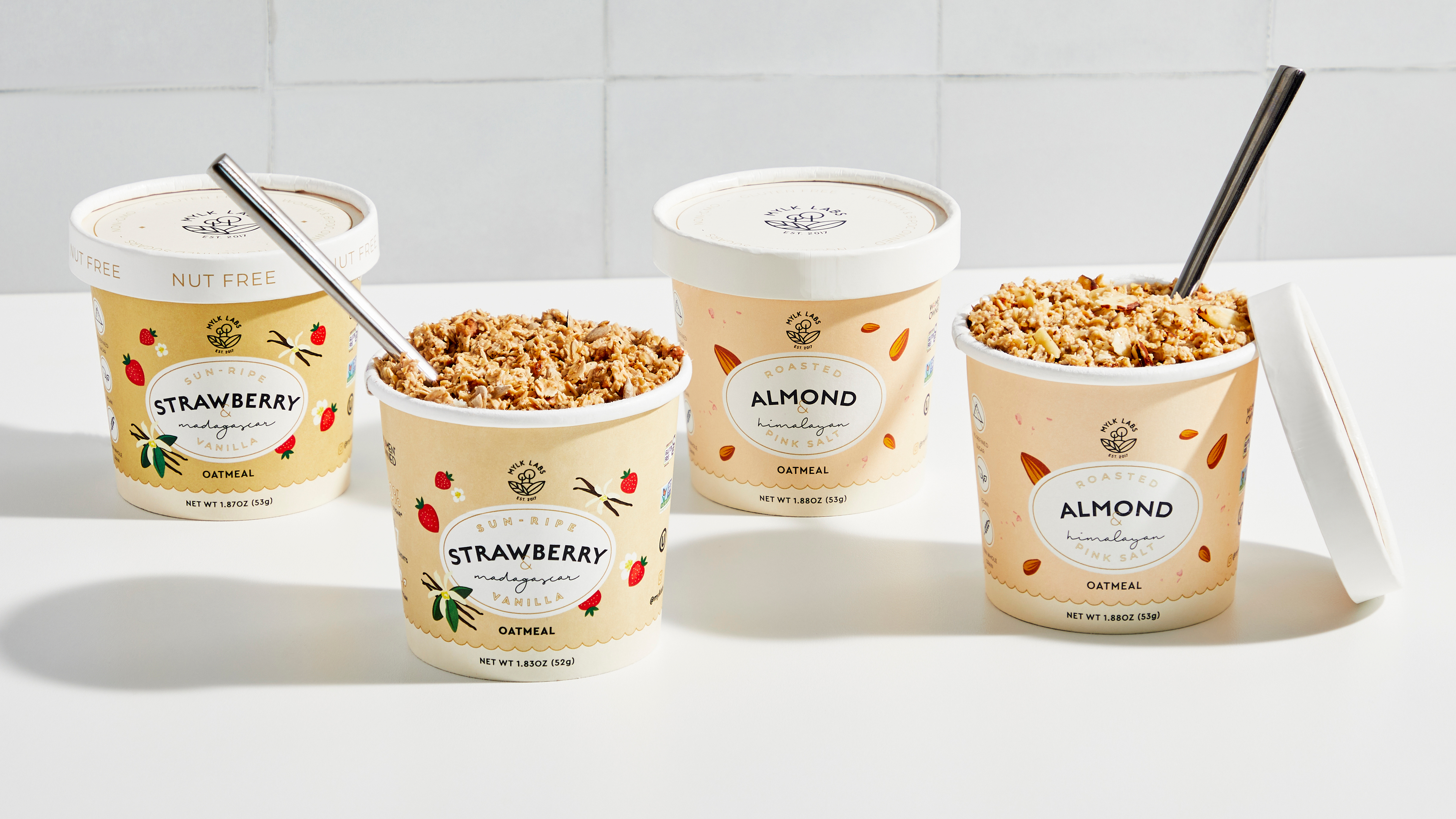 Mylk Labs Strawberry Oatmeal & Almond Oatmeal