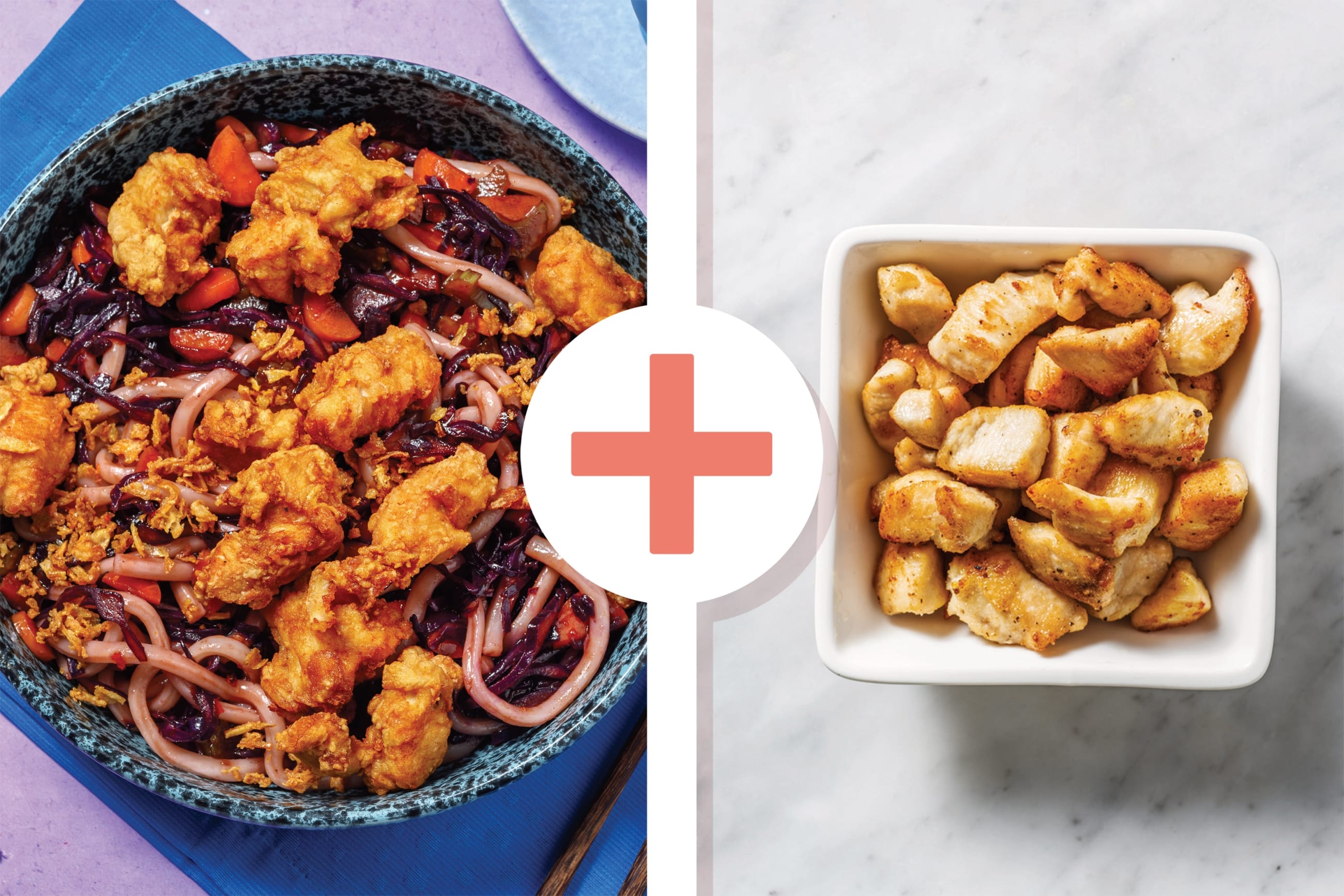 Double Asian Chicken & Veggie Udon Noodles