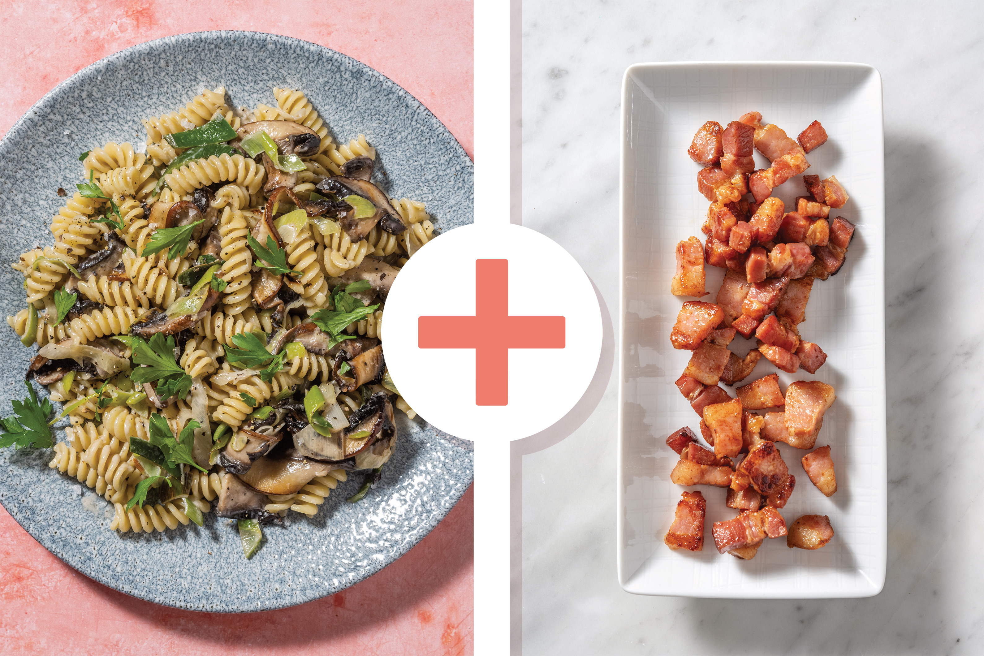 One-Pot Bacon, Mushroom & Leek Fusilli