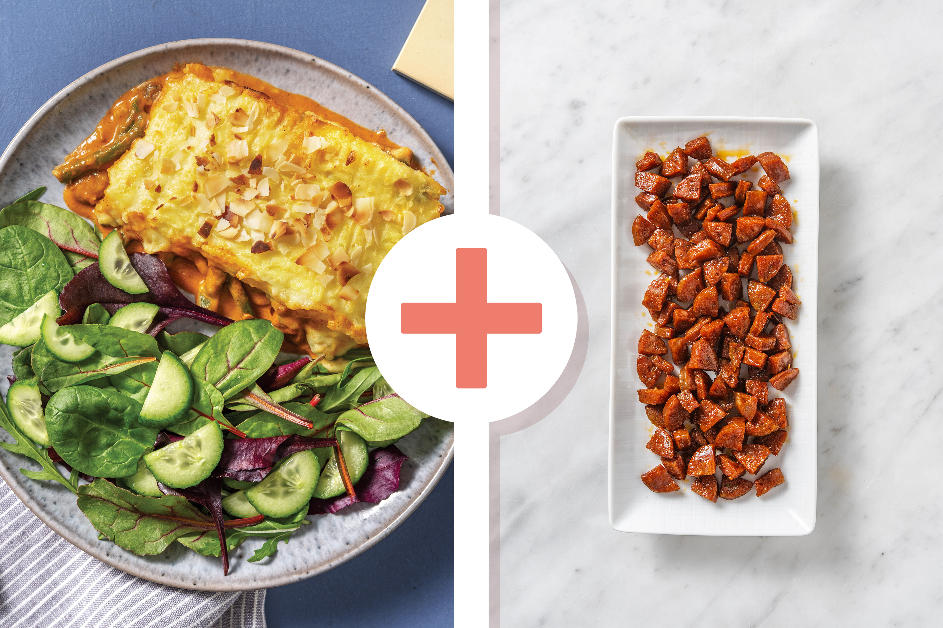 Mumbai-Spiced Chorizo, Mushroom & Veggie Pie