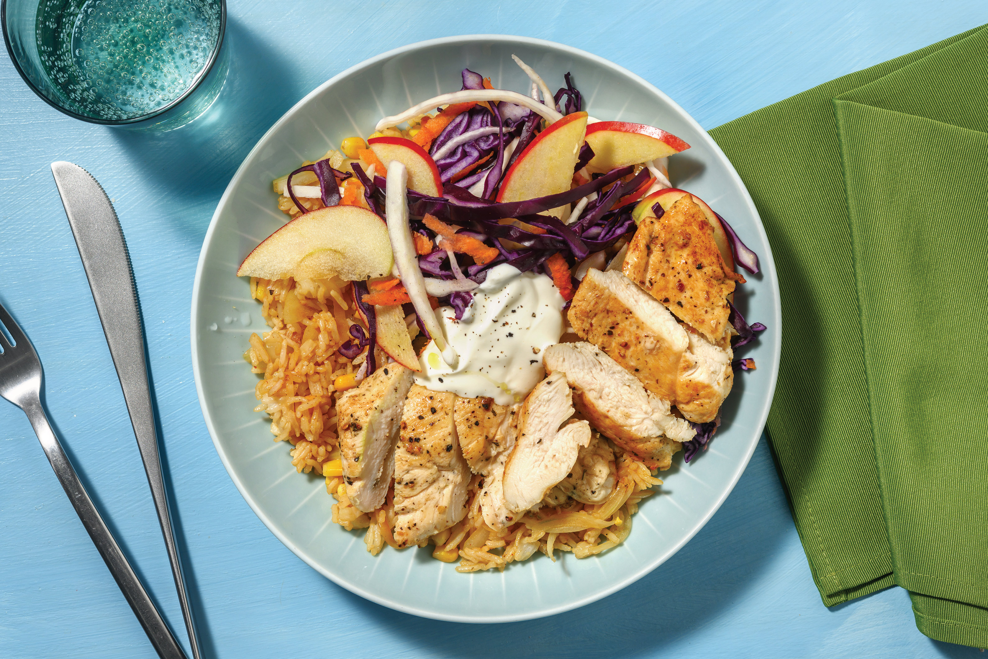 Spiced Chicken & Tex-Mex Brown Rice Bowl