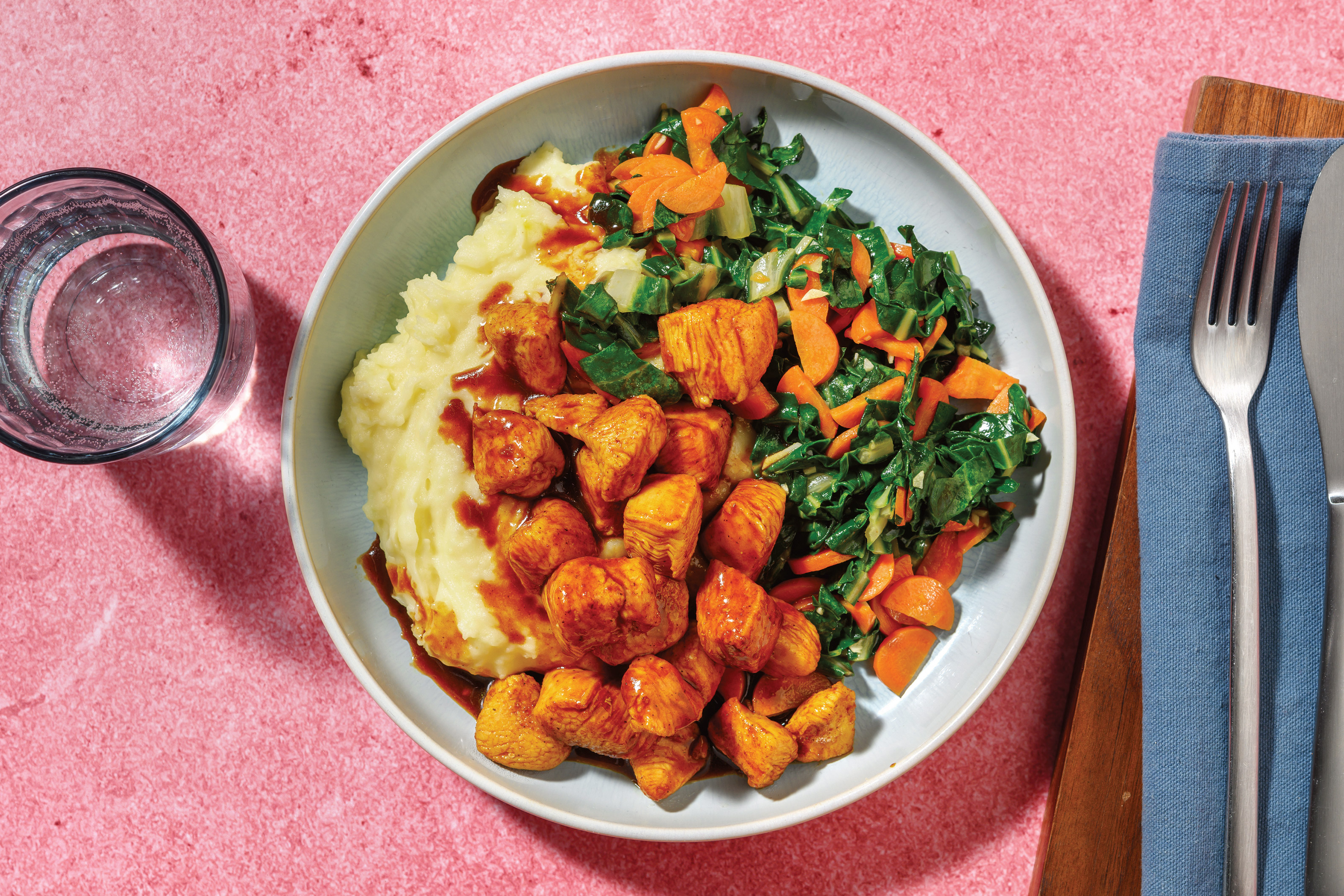 Spiced Gravy Chicken & Cheesy Parsnip Mash