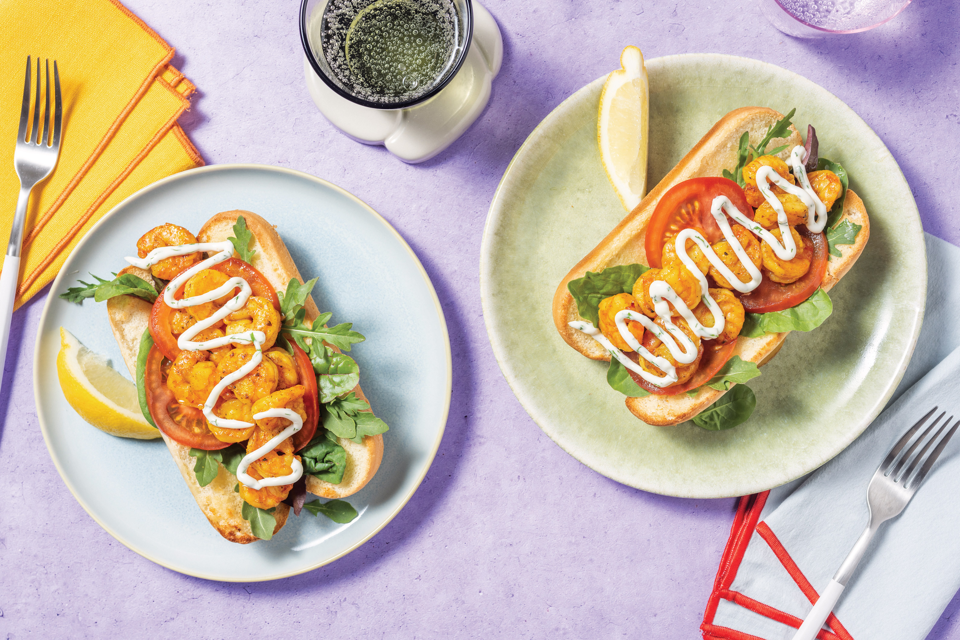 American-Style Prawn Baguettes