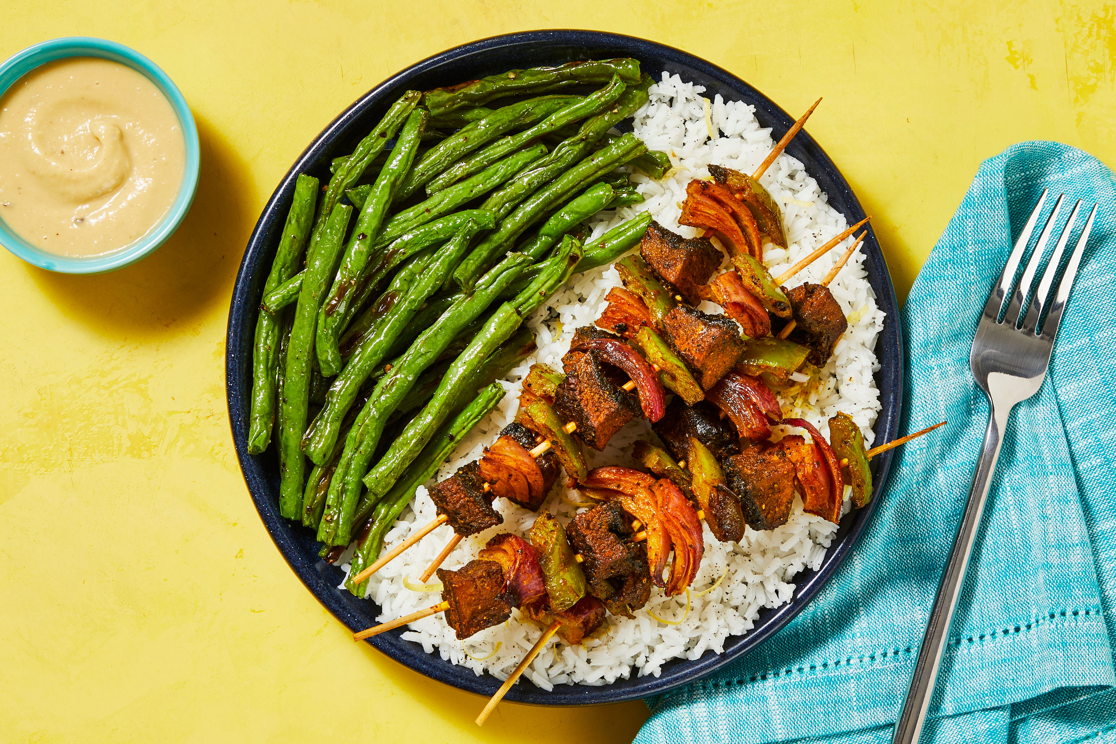 Vegan Shawarma-Spiced Portobello Skewers