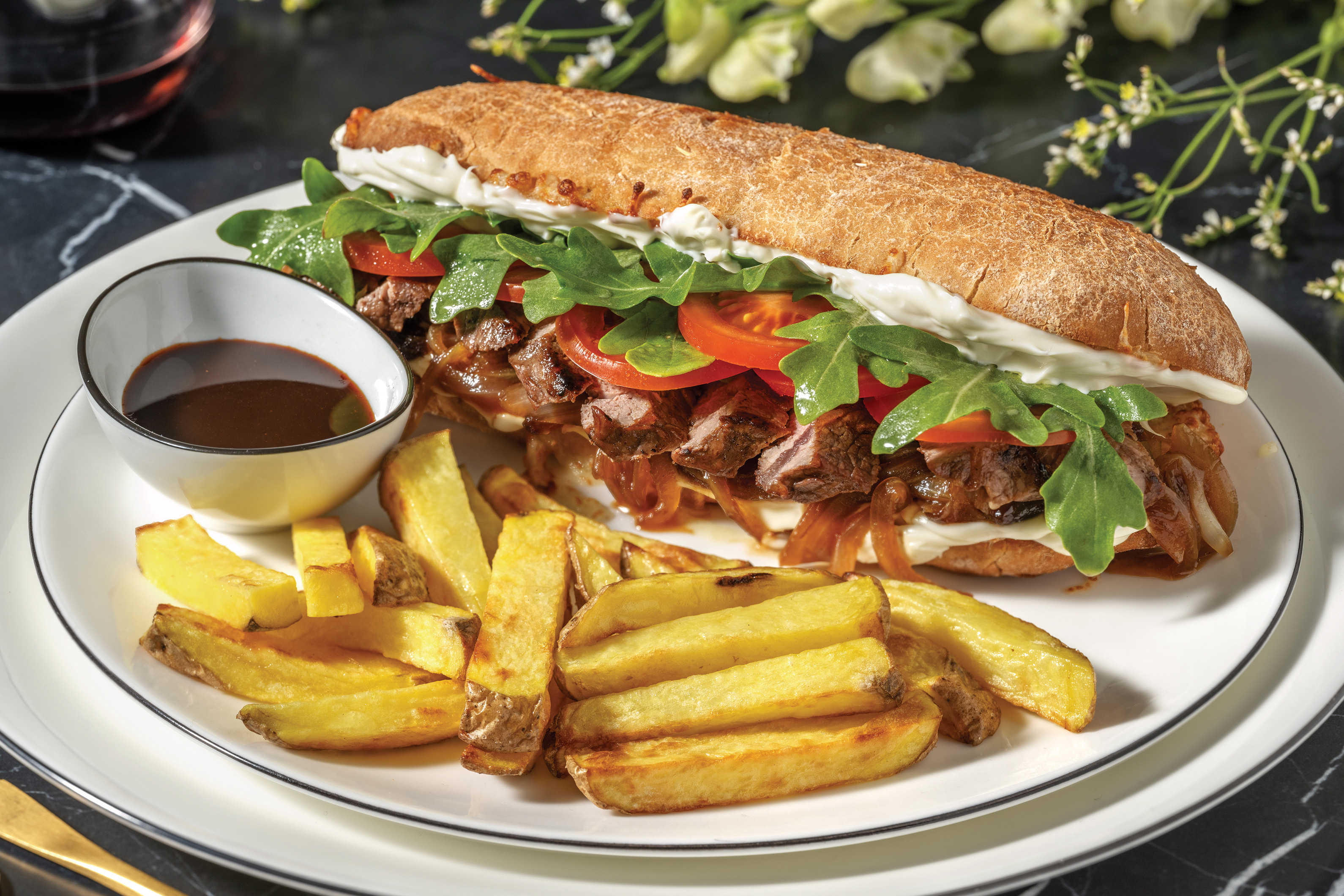 Venison Steak & Caramelised Onion Panini