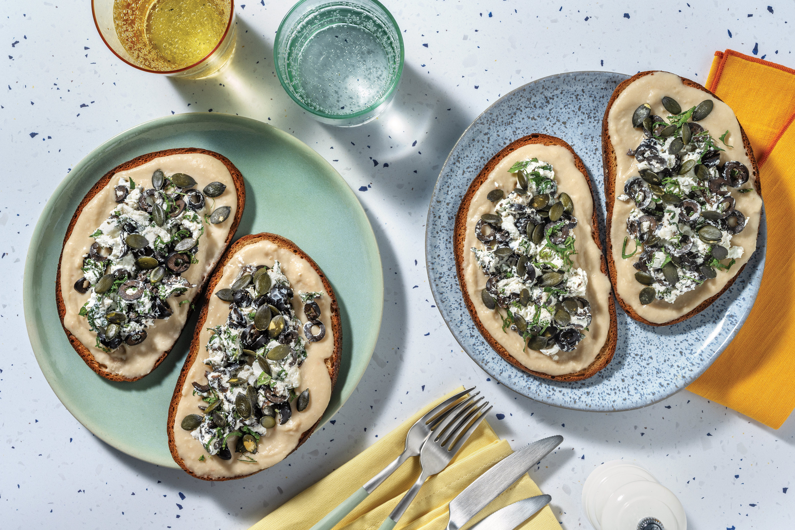 Kalamata Olive & Hummus Toast