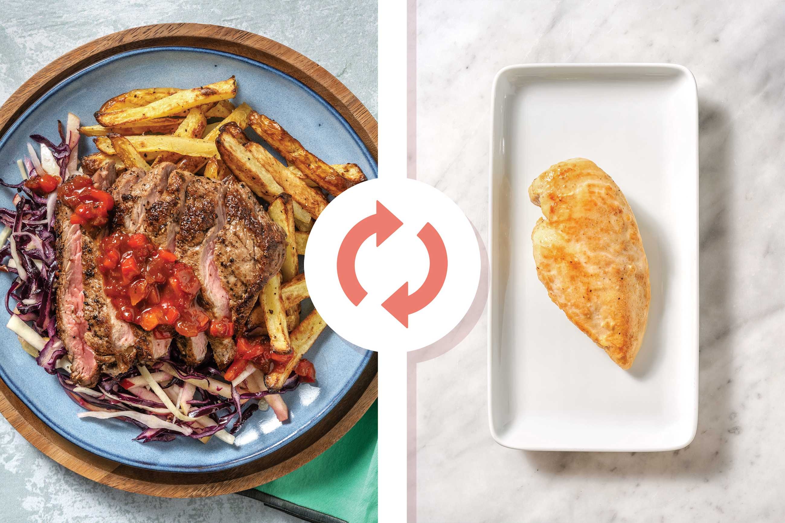 Spiced Chicken & Chargrilled Capsicum Relish