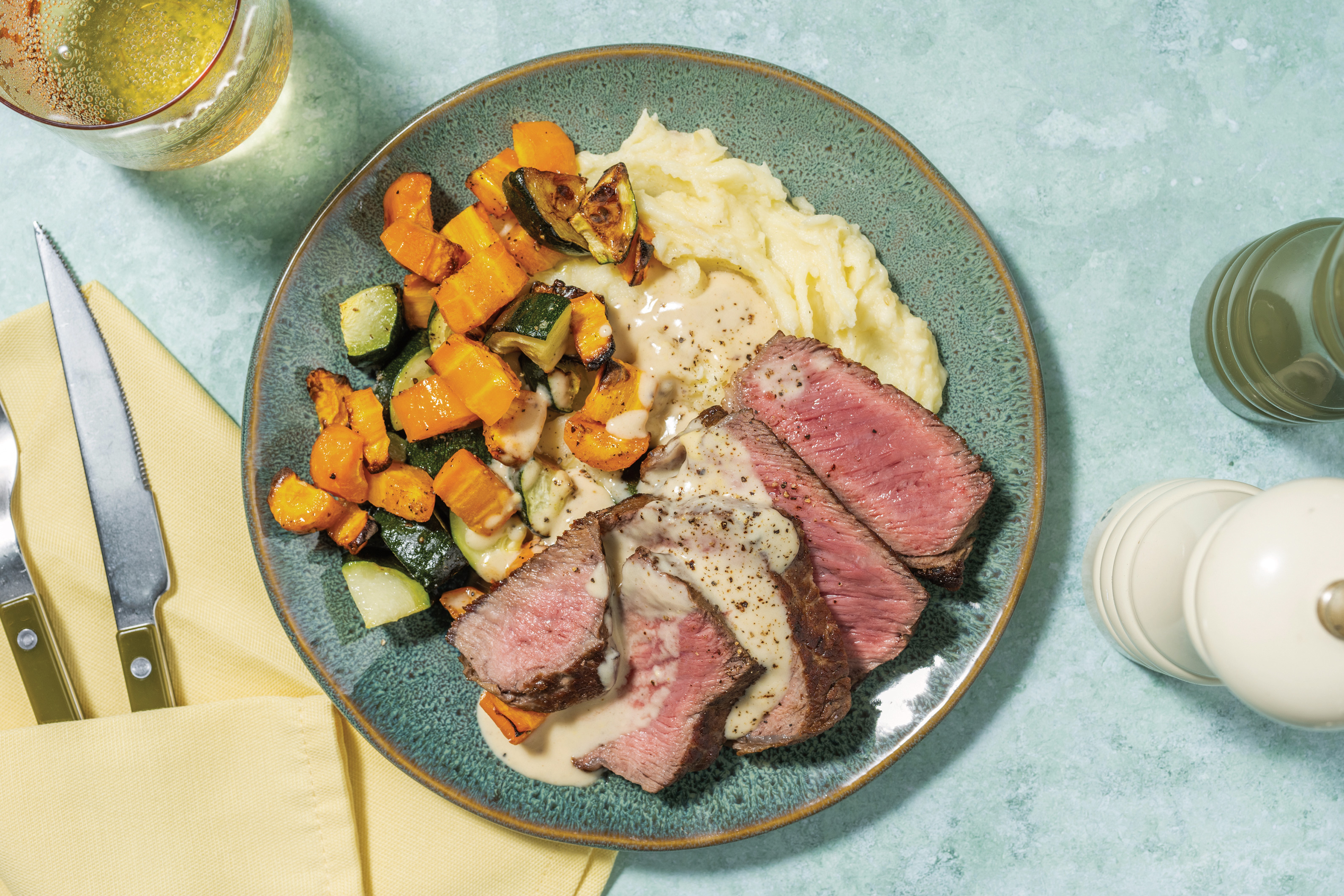 All-American Beef Sirloin & Mustard Sauce