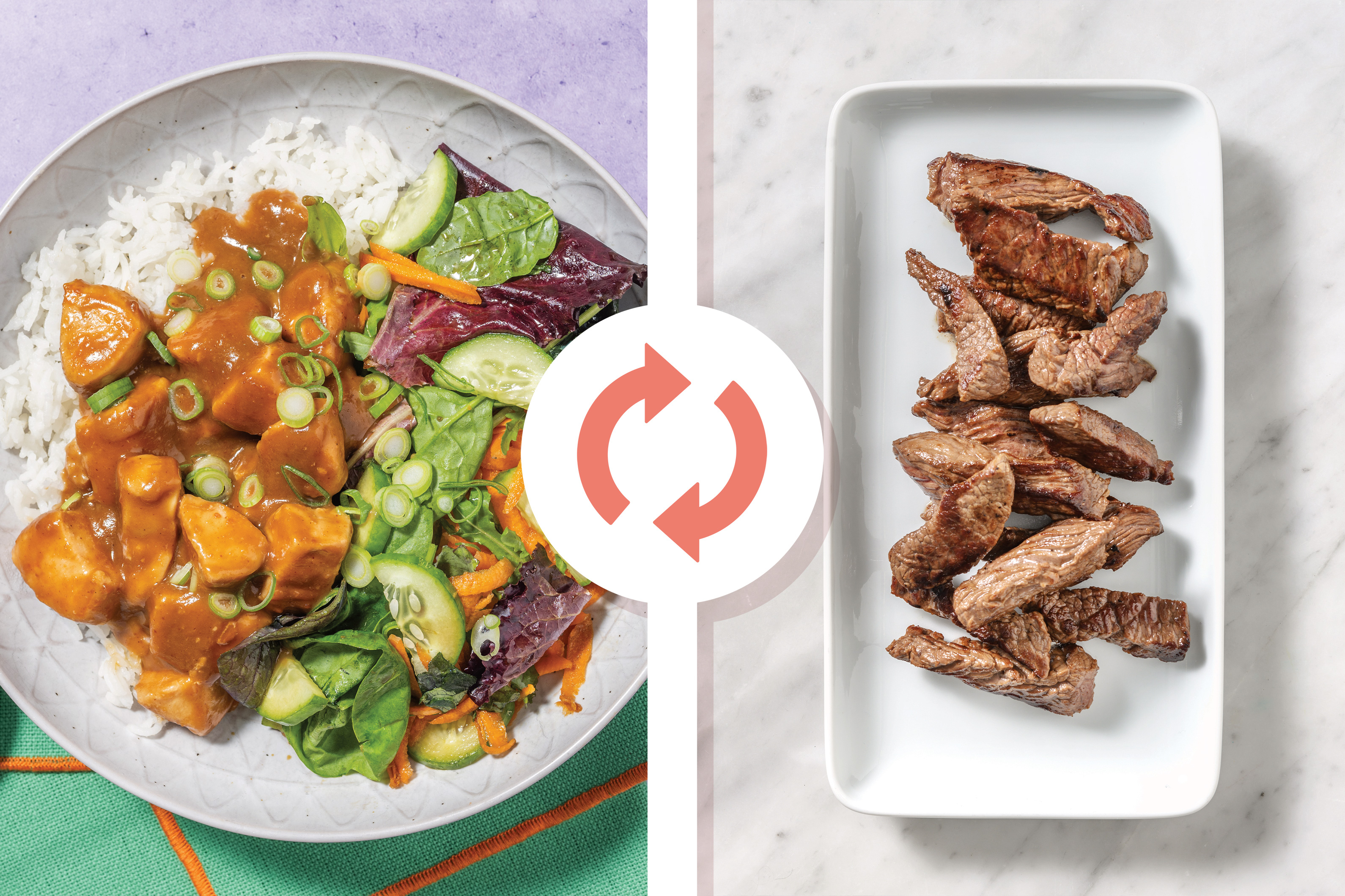 Creamy Hoisin-Peanut Beef & Rice