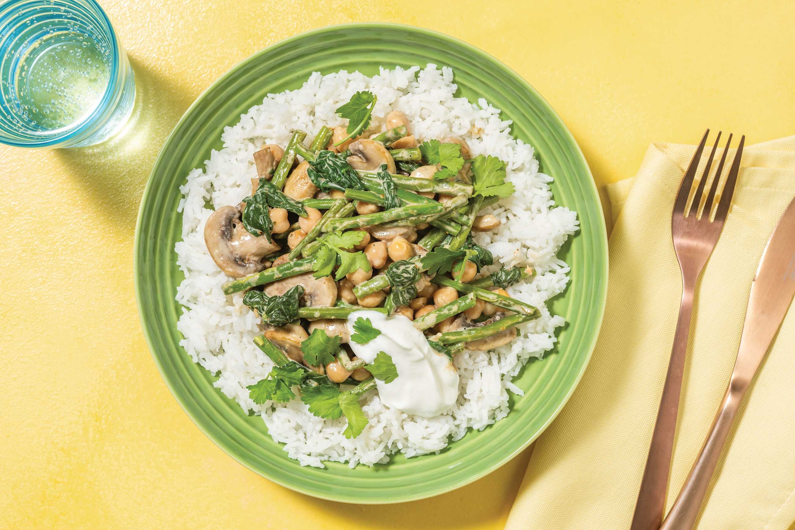 Cal Smart Mushroom & Green Bean Chickpea Curry