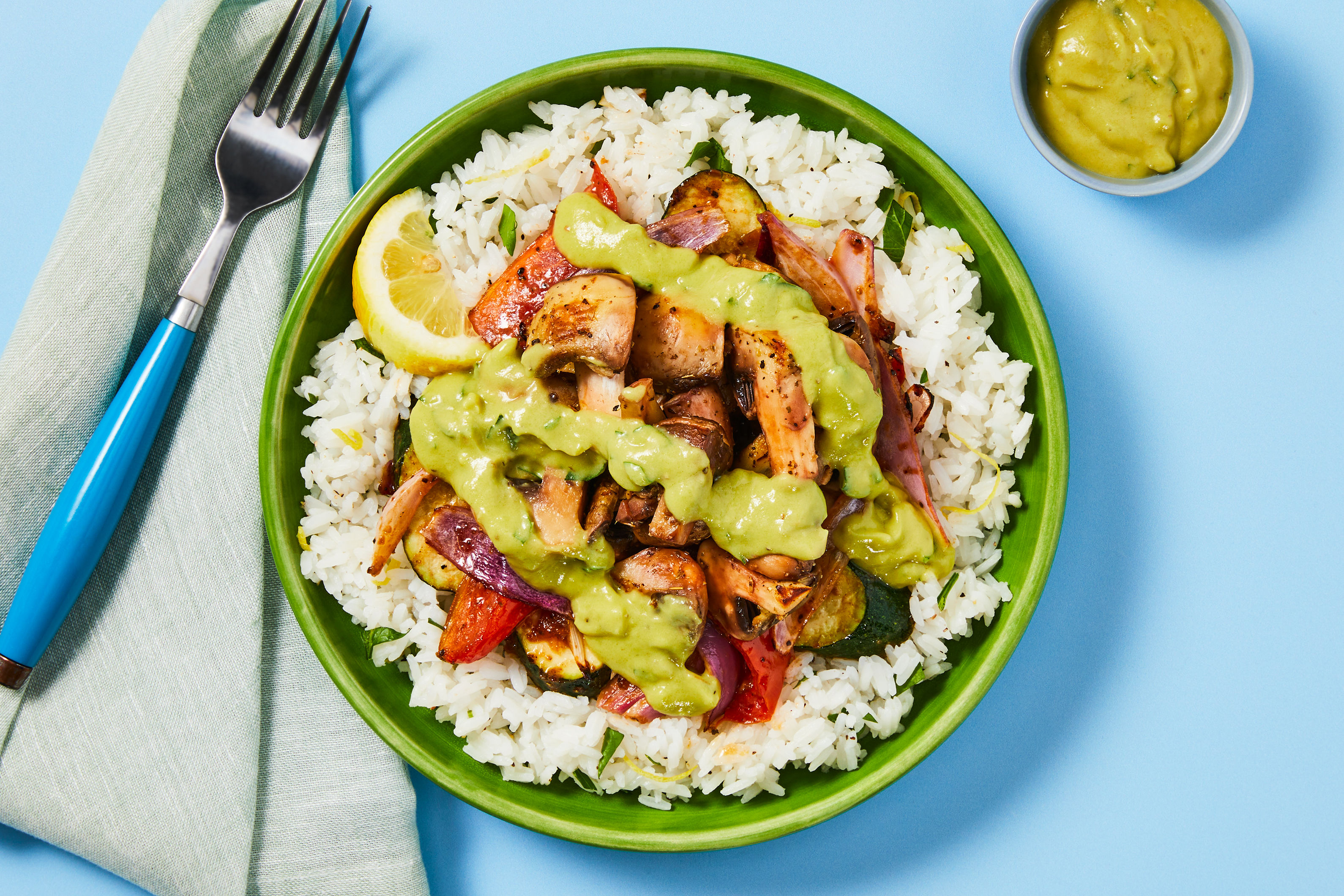Vegan Cali-Style Zucchini & ’Shroom Bowls