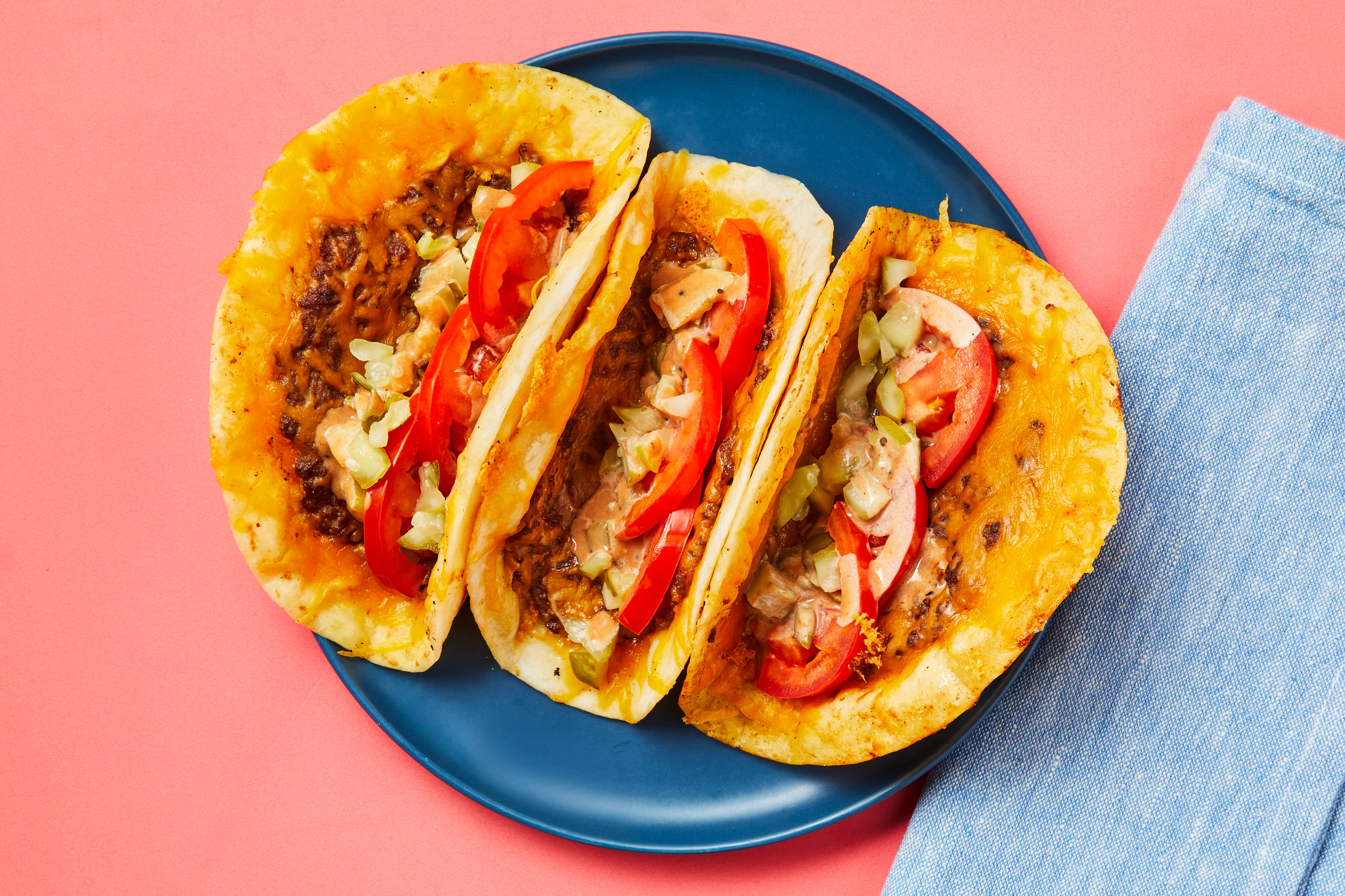 Smashed Cheeseburger Tacos