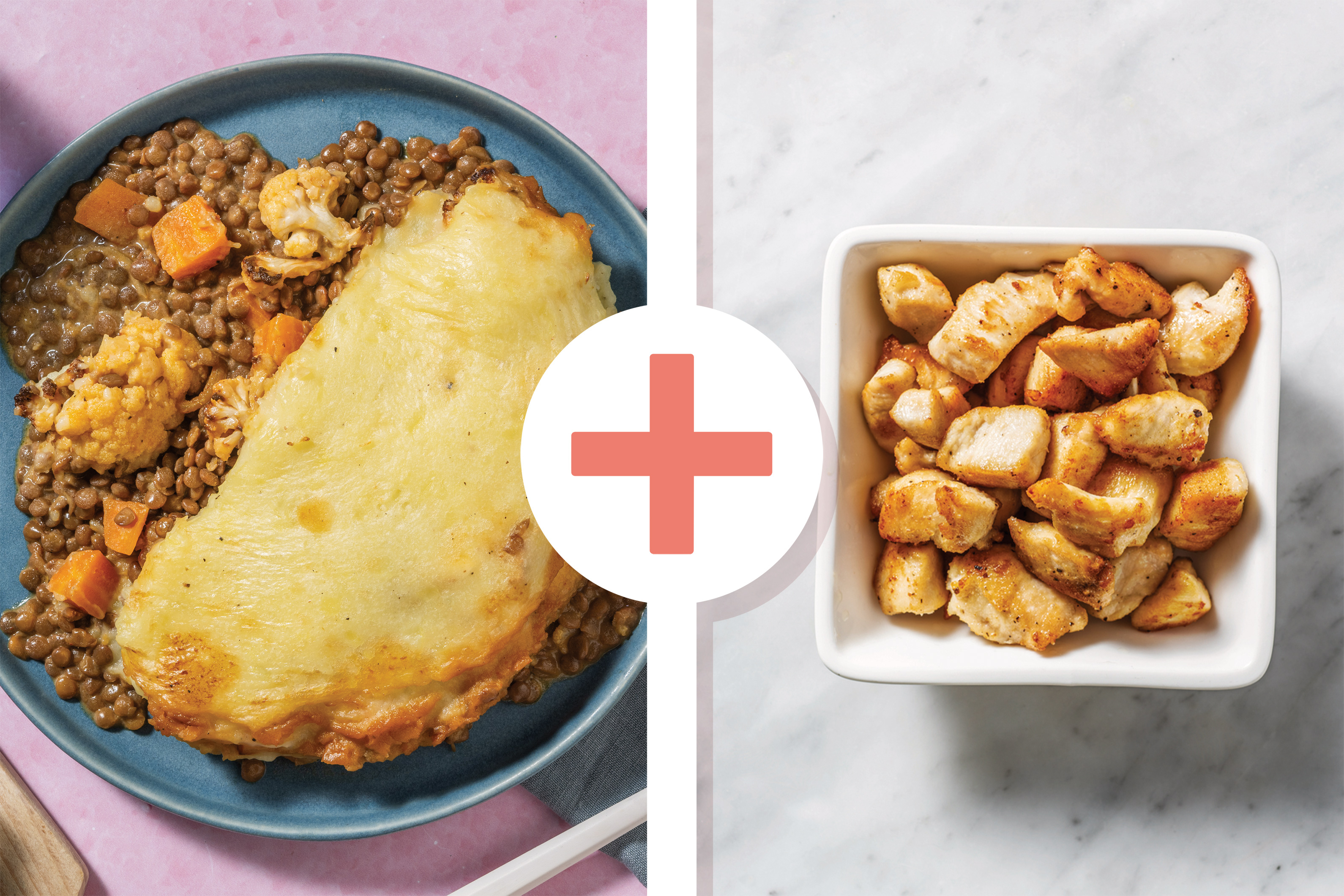 Potato-Topped Chicken & Lentil Curry Pie