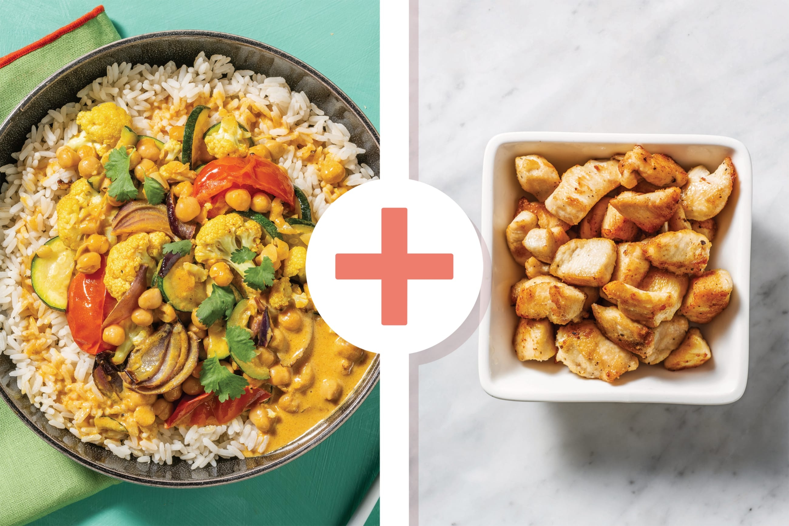 Comforting Chickpea, Chicken & Roast Veggie Curry