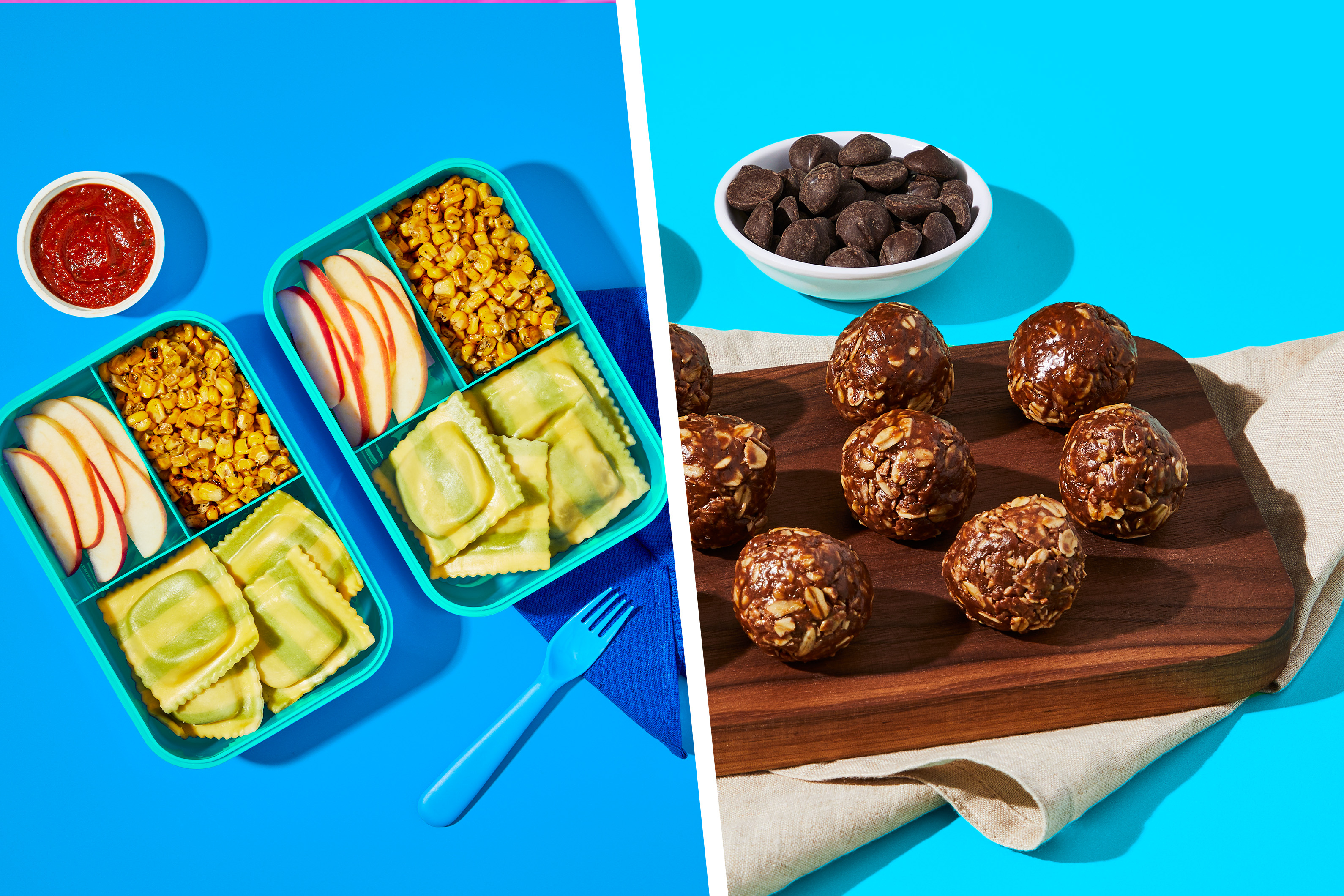 Kids’ Cheesy Ravioli & Sweet Corn