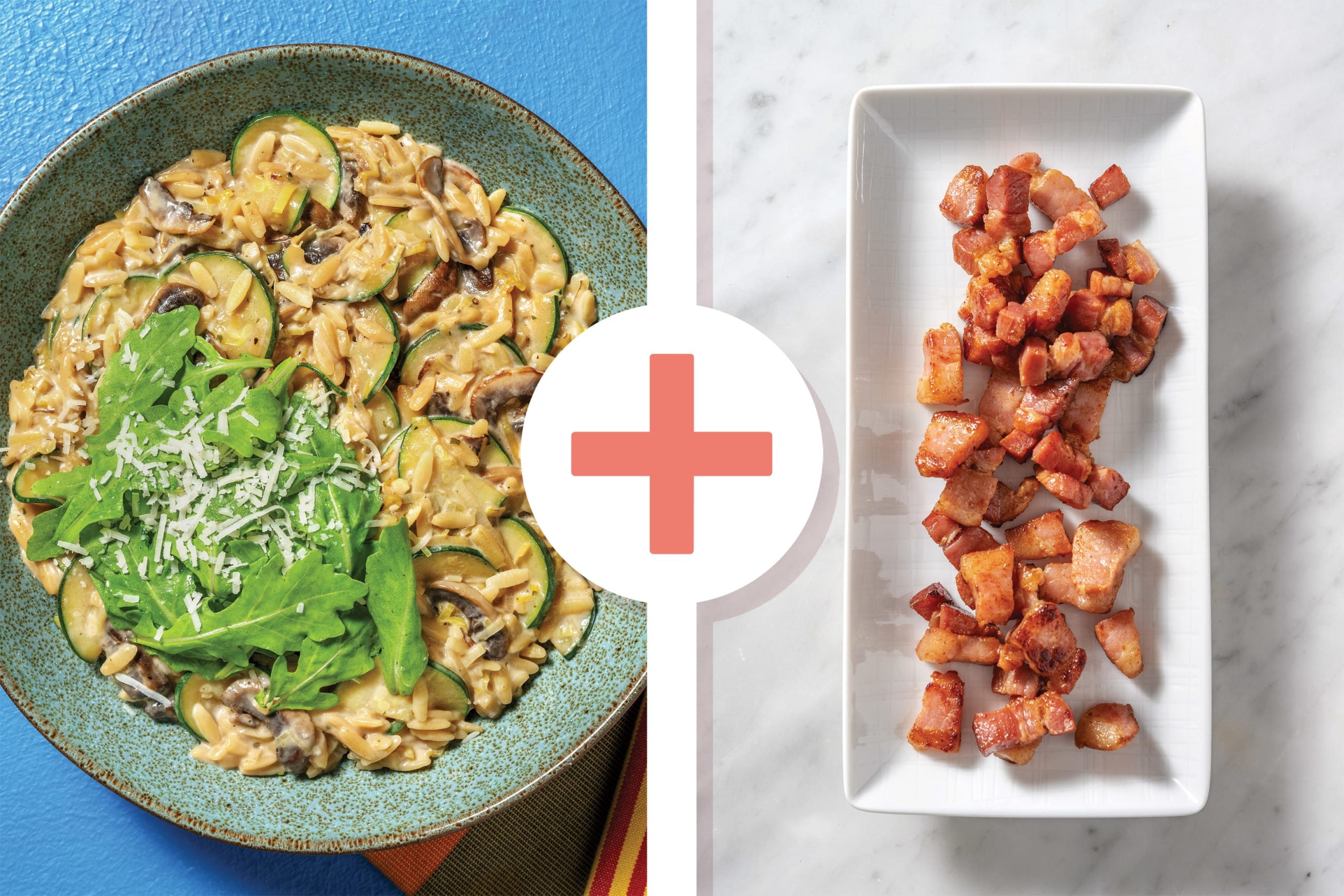 Creamy Mushroom, Bacon & Courgette Risoni