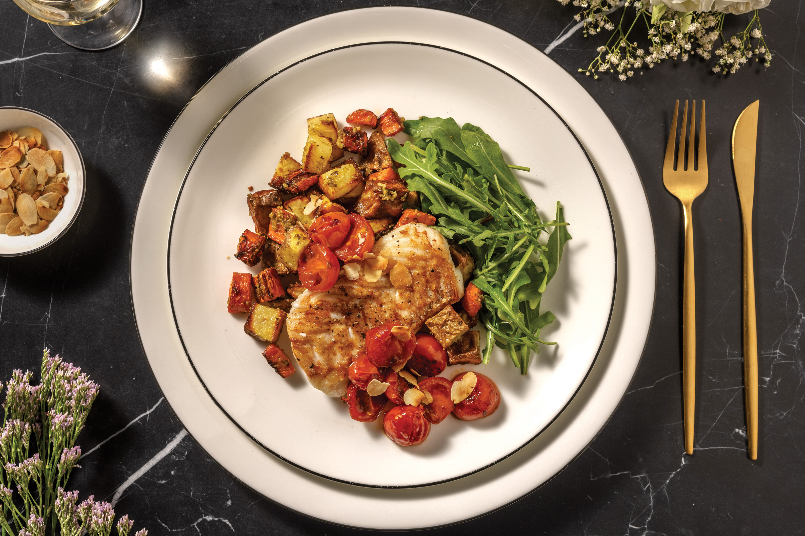 Mediterranean John Dory & Pesto Roast Veggies