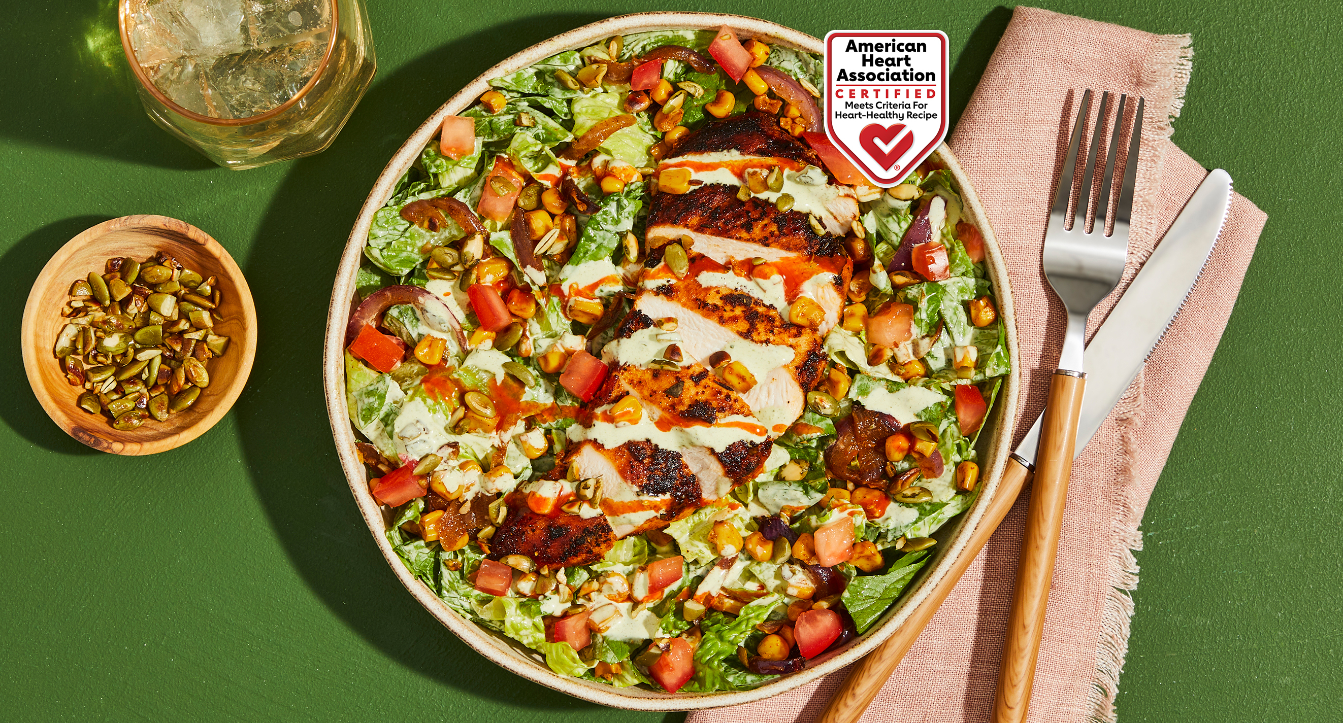 Blackened Chicken with Creamy Aji Verde Salad