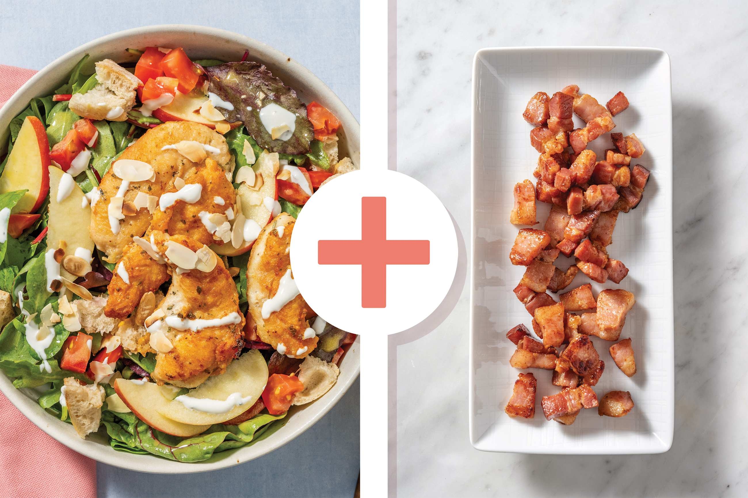 Ranch Chicken, Bacon & Crouton Salad