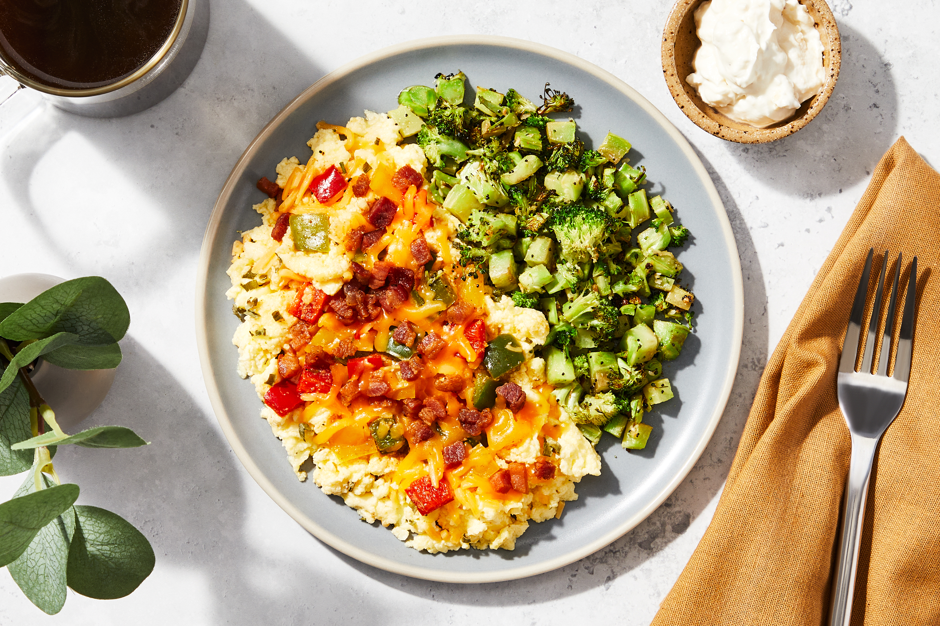 Bacon & Smoked Cheddar Egg Scramble