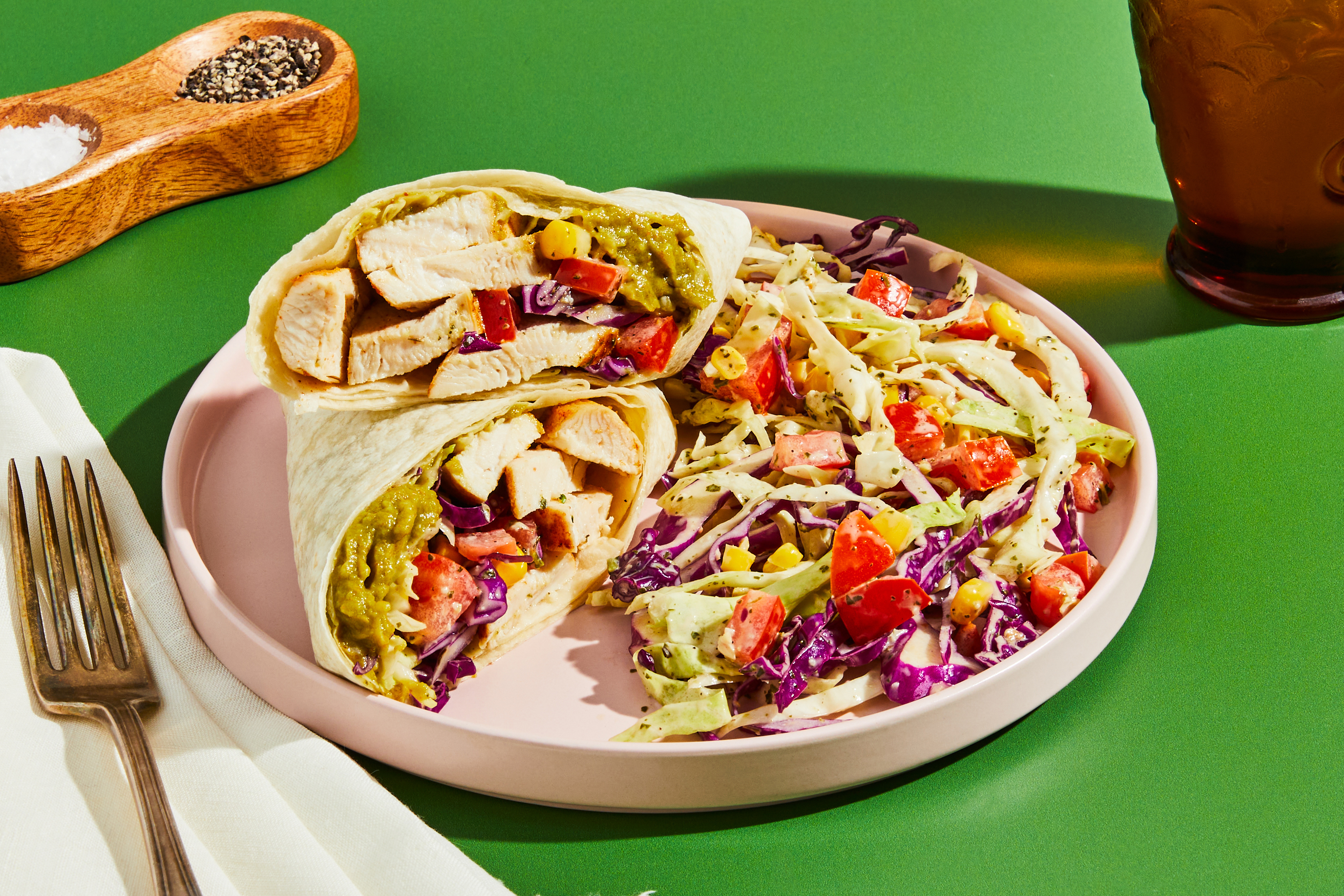 Spicy Chicken & Guacamole Wraps