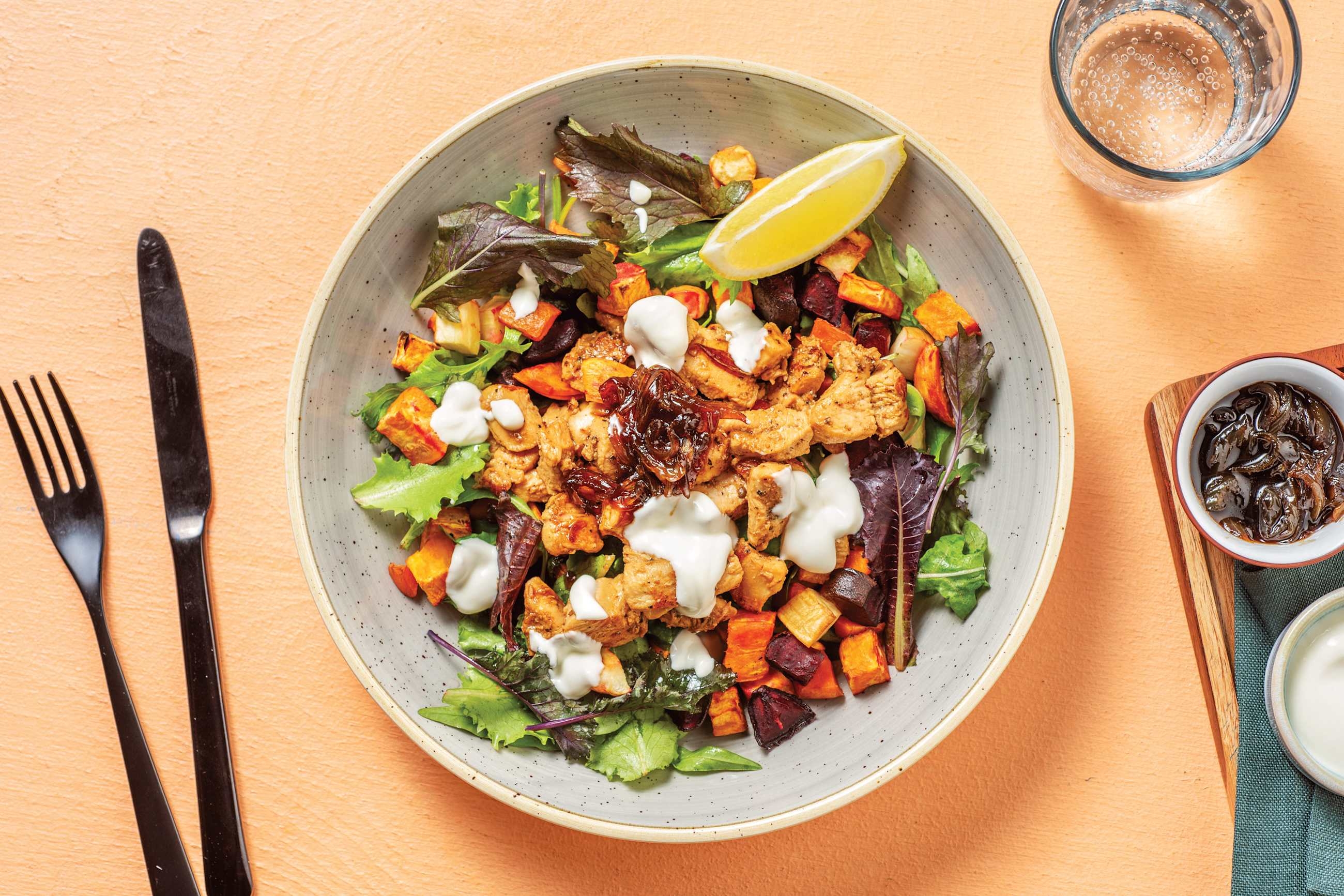 Garlic Halloumi & Honey Yoghurt