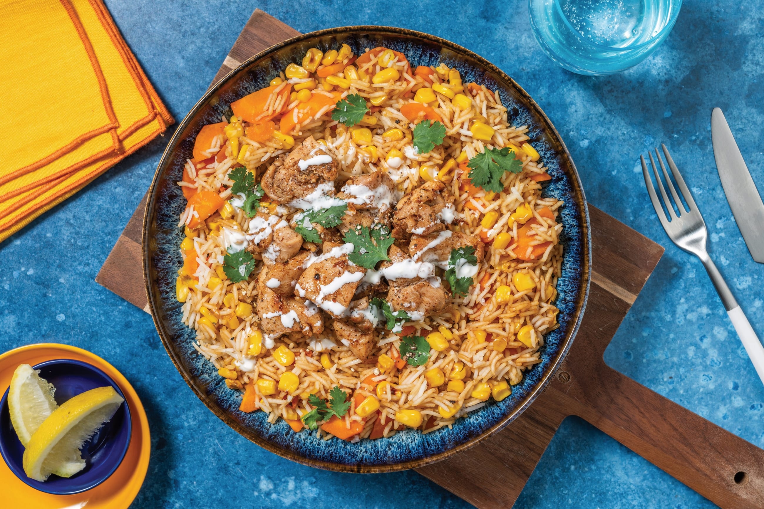 Salt-Pepper Chicken & Veggie Fried Rice
