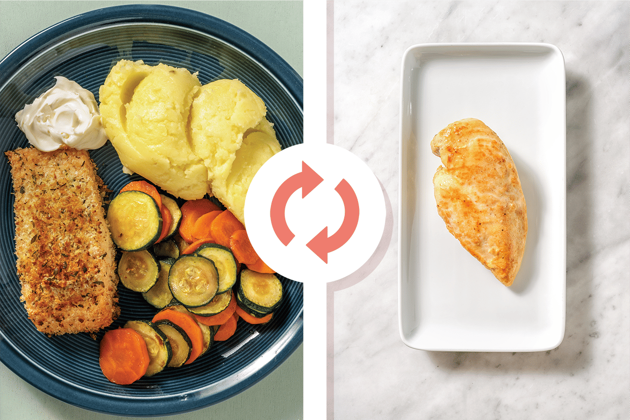 Herb-Crusted Chicken & Parmesan Mash