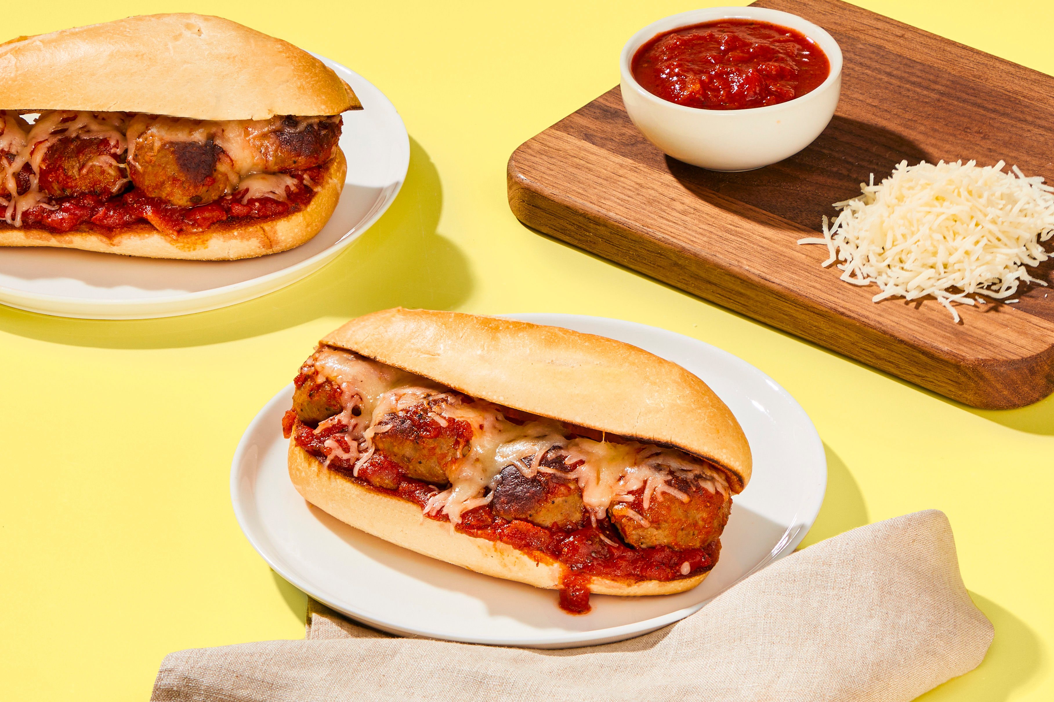 Saucy Beef Meatball Subs