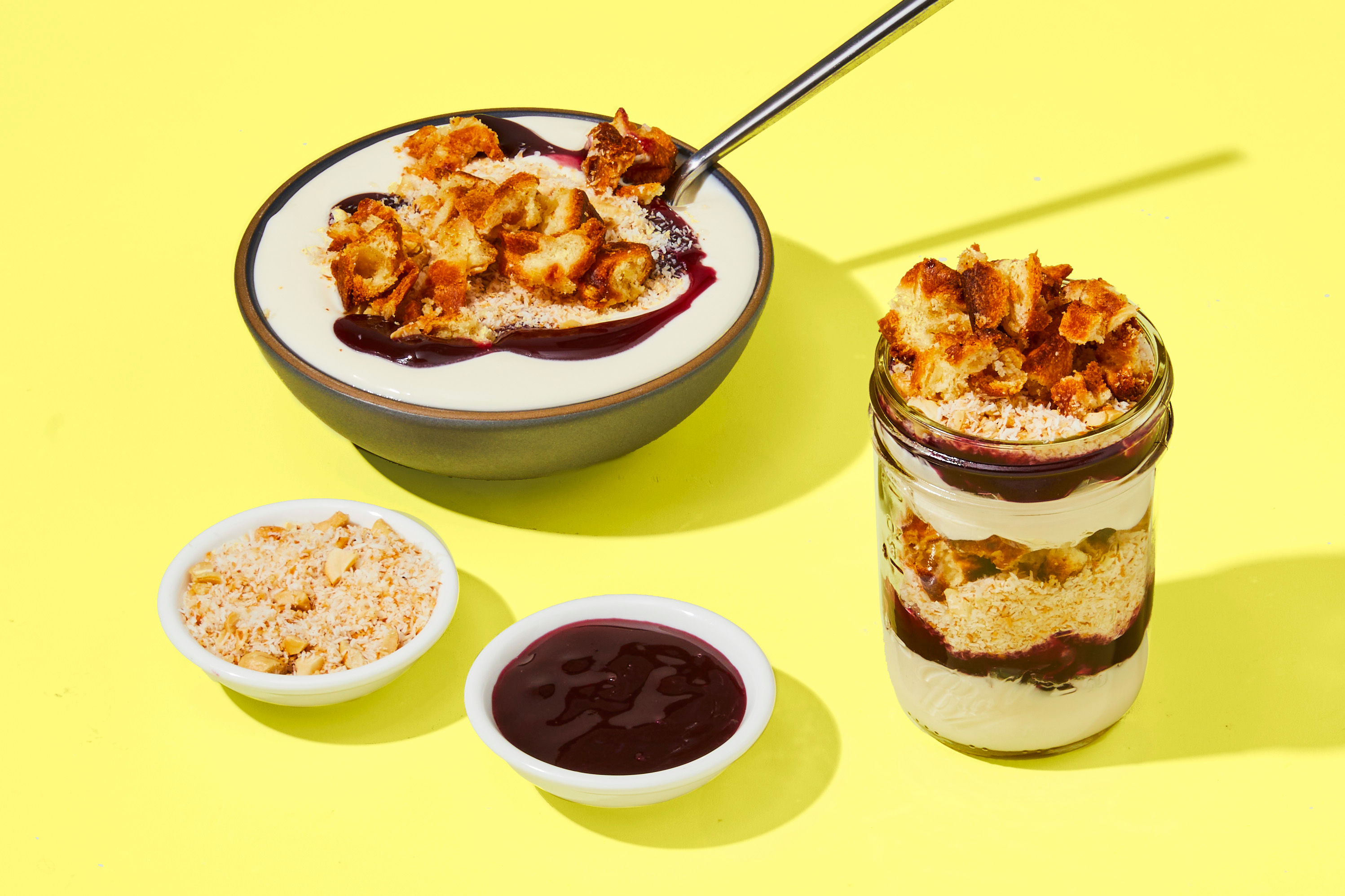 Honey Yogurt & Waffle Parfaits