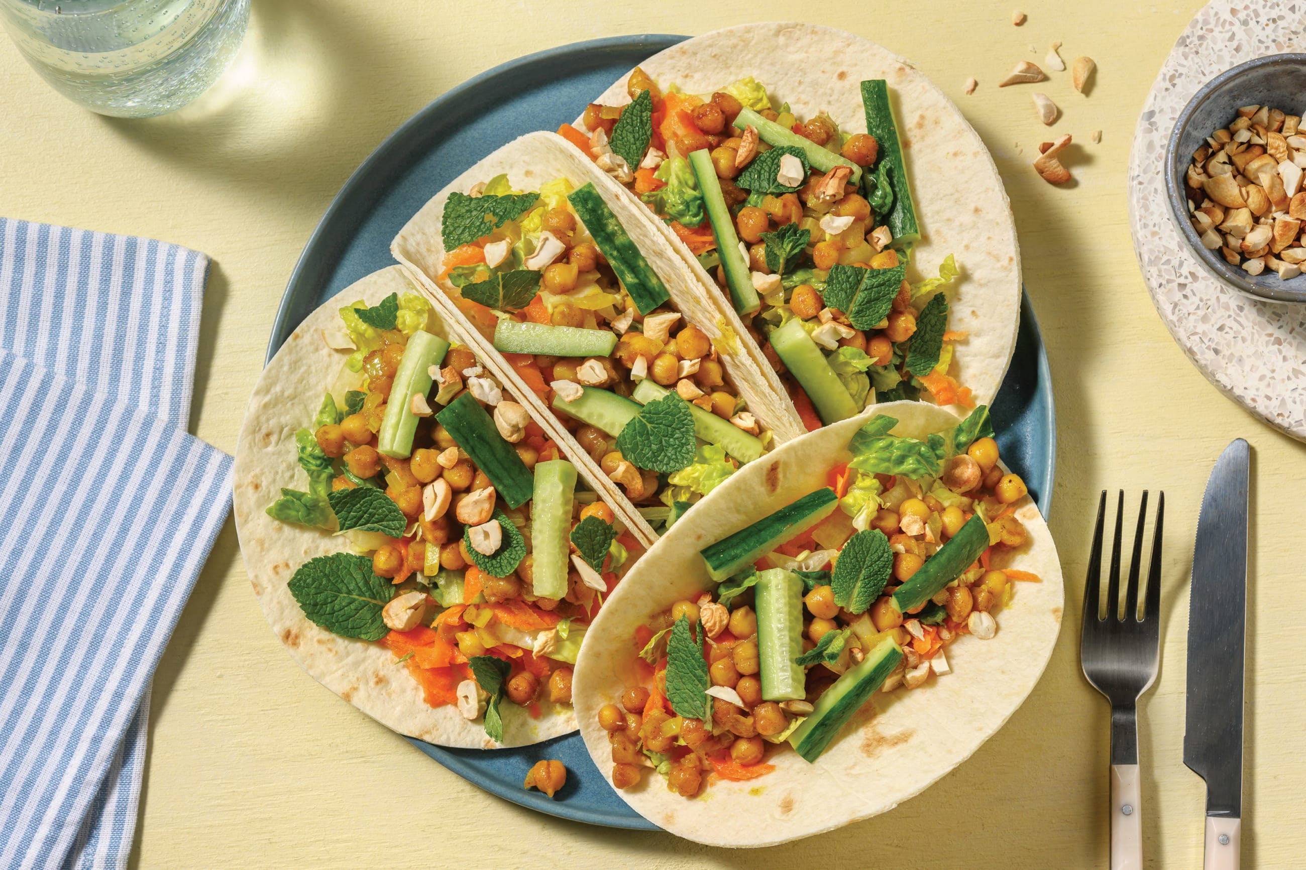 Indian-Style Sweet Chickpea Tacos