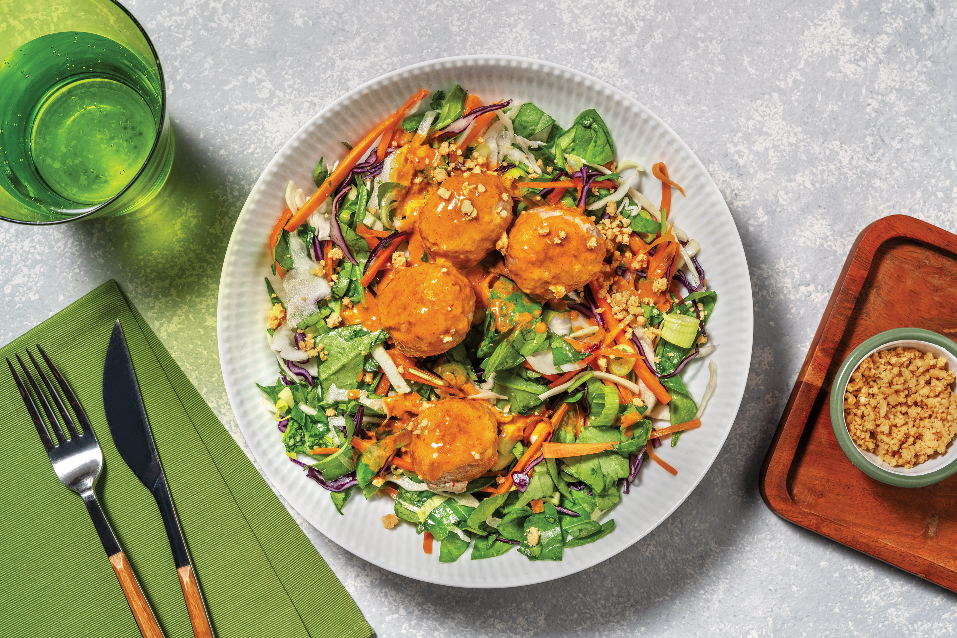 Pork Meatballs & Thai Red Curry Coconut Sauce